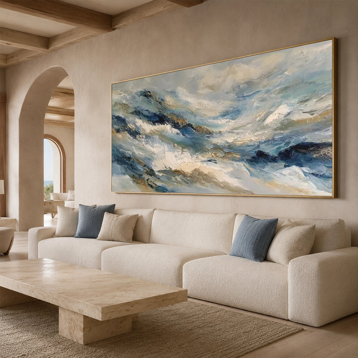 Sky And Ocean Abstract Wall Art #SO447