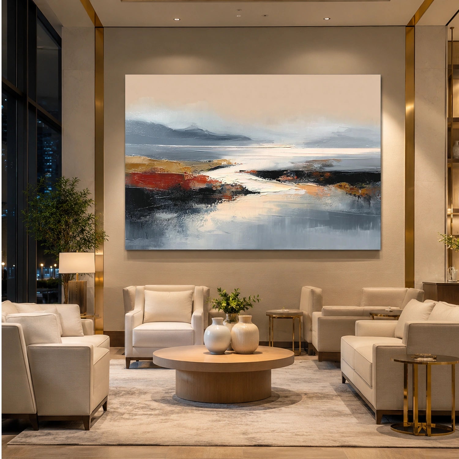 Sky And Ocean Abstract Wall Art #SO433