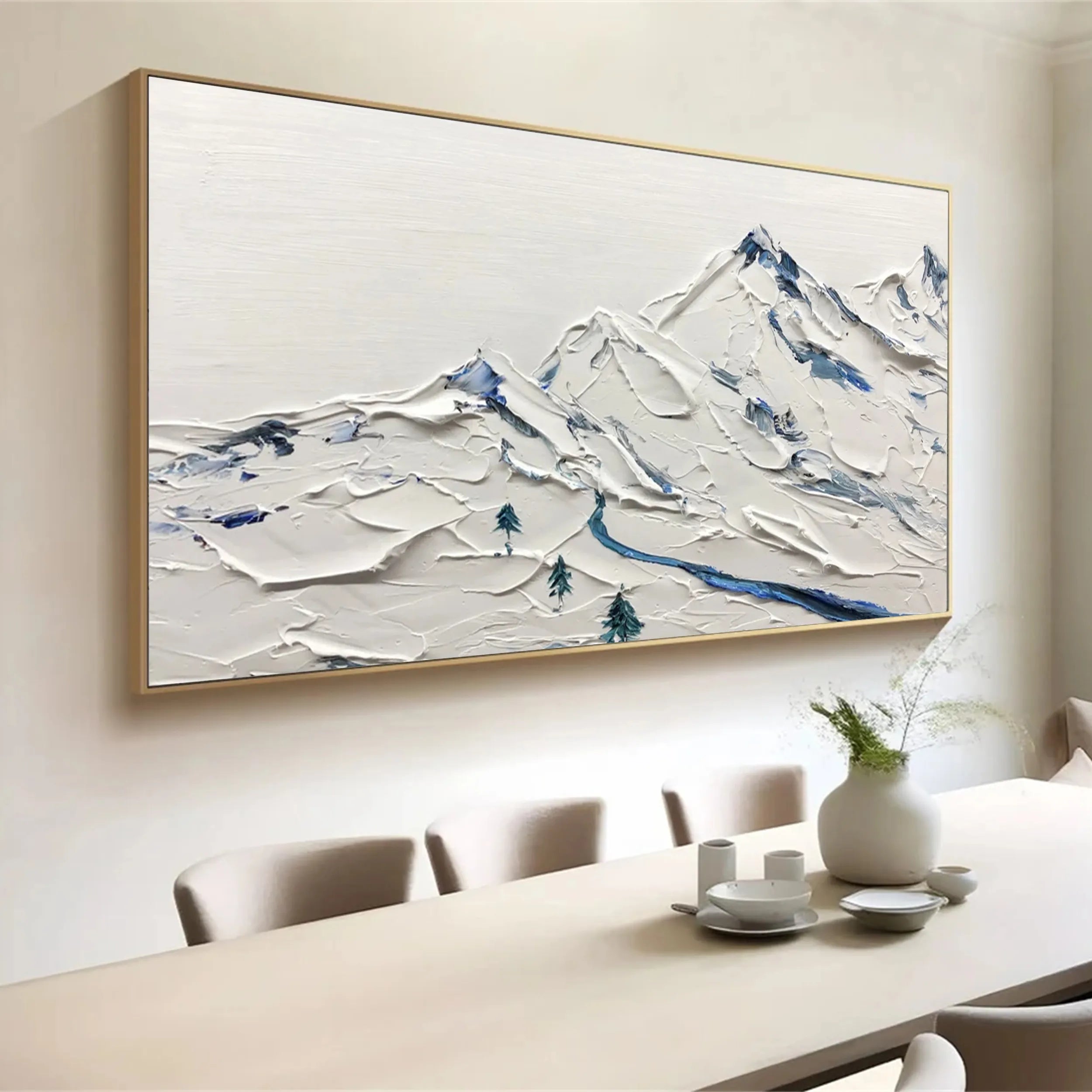 White Textured Minimalist Wall Art #WT141
