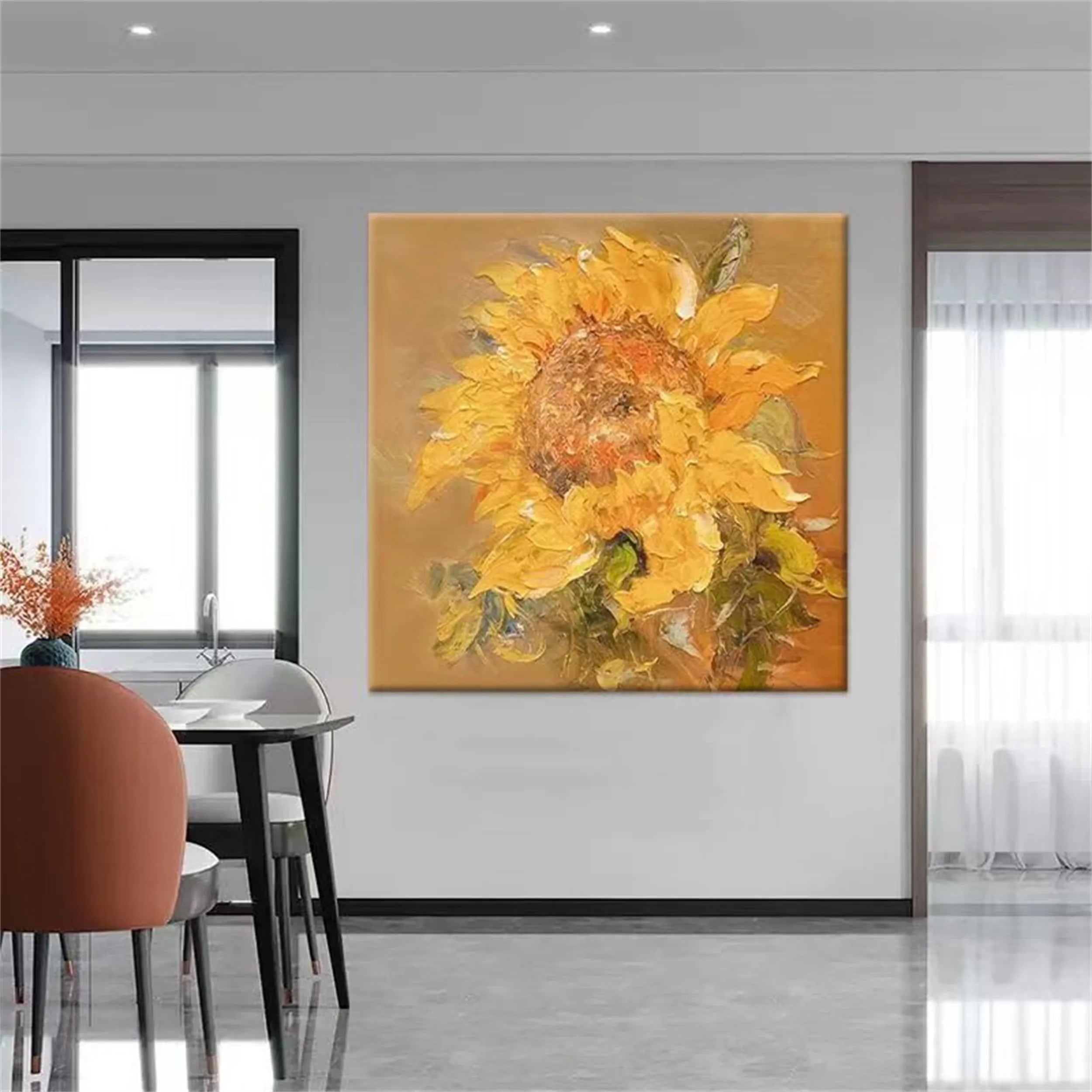 Colorful Tree And Flower Painting #TF049