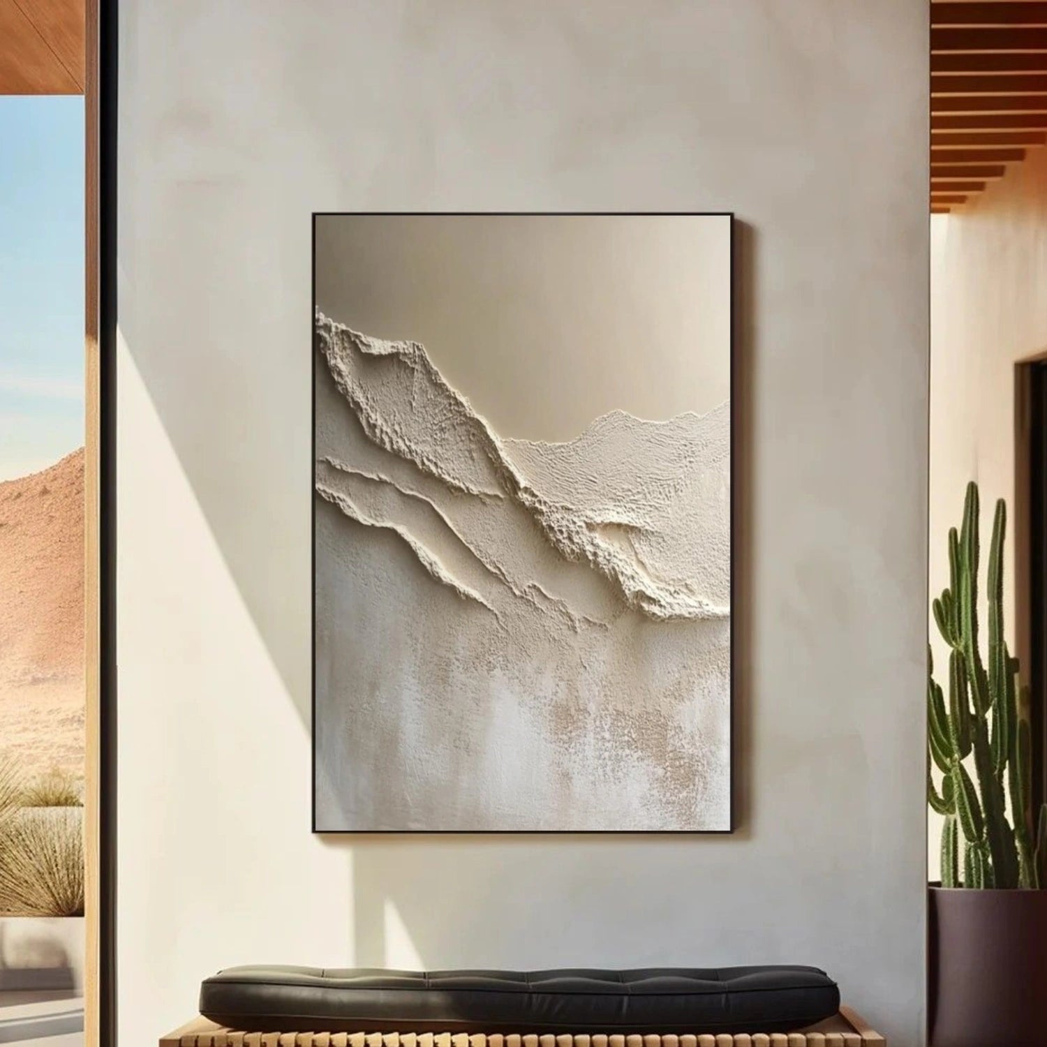 Sky And Ocean Abstract Textured Wall Art #SO330