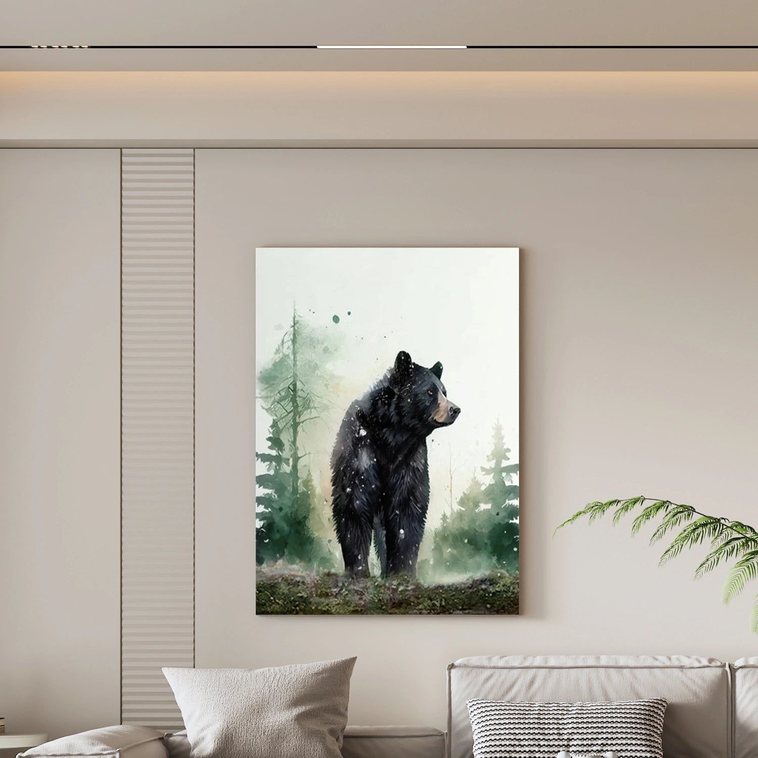 Abstract Animal Art Ursus thibetanus Wall Art #AT040