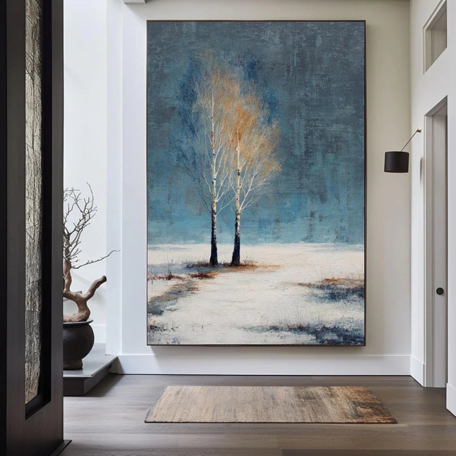 Tree And Flower Abstract Wall Art #TF194