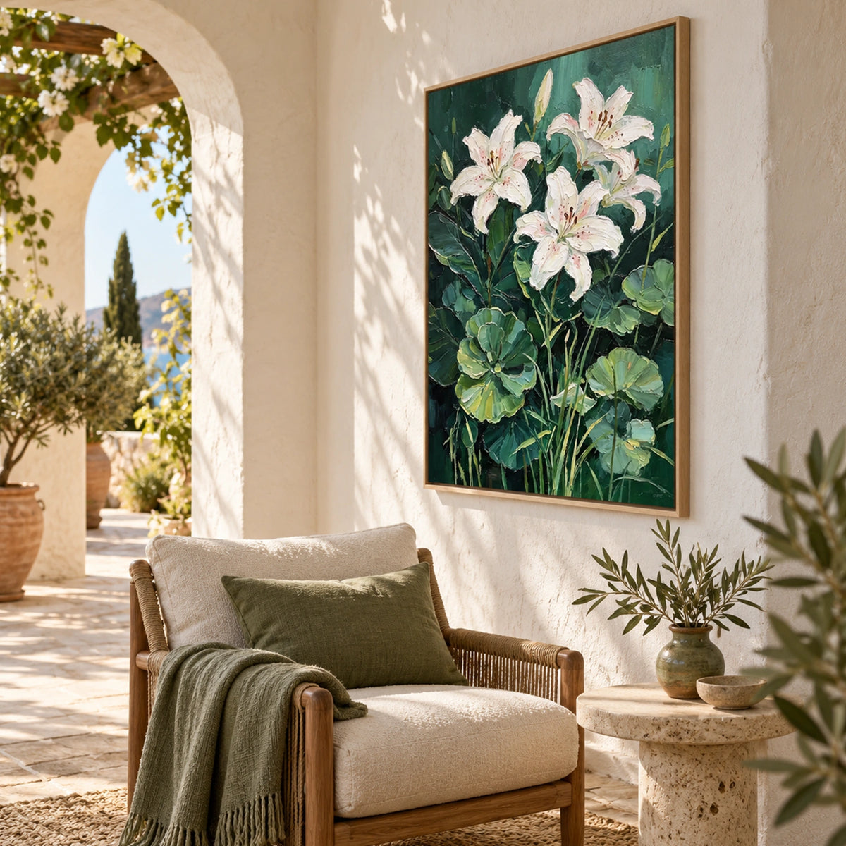 Tree And Flower Abstract Wall Art #TF229