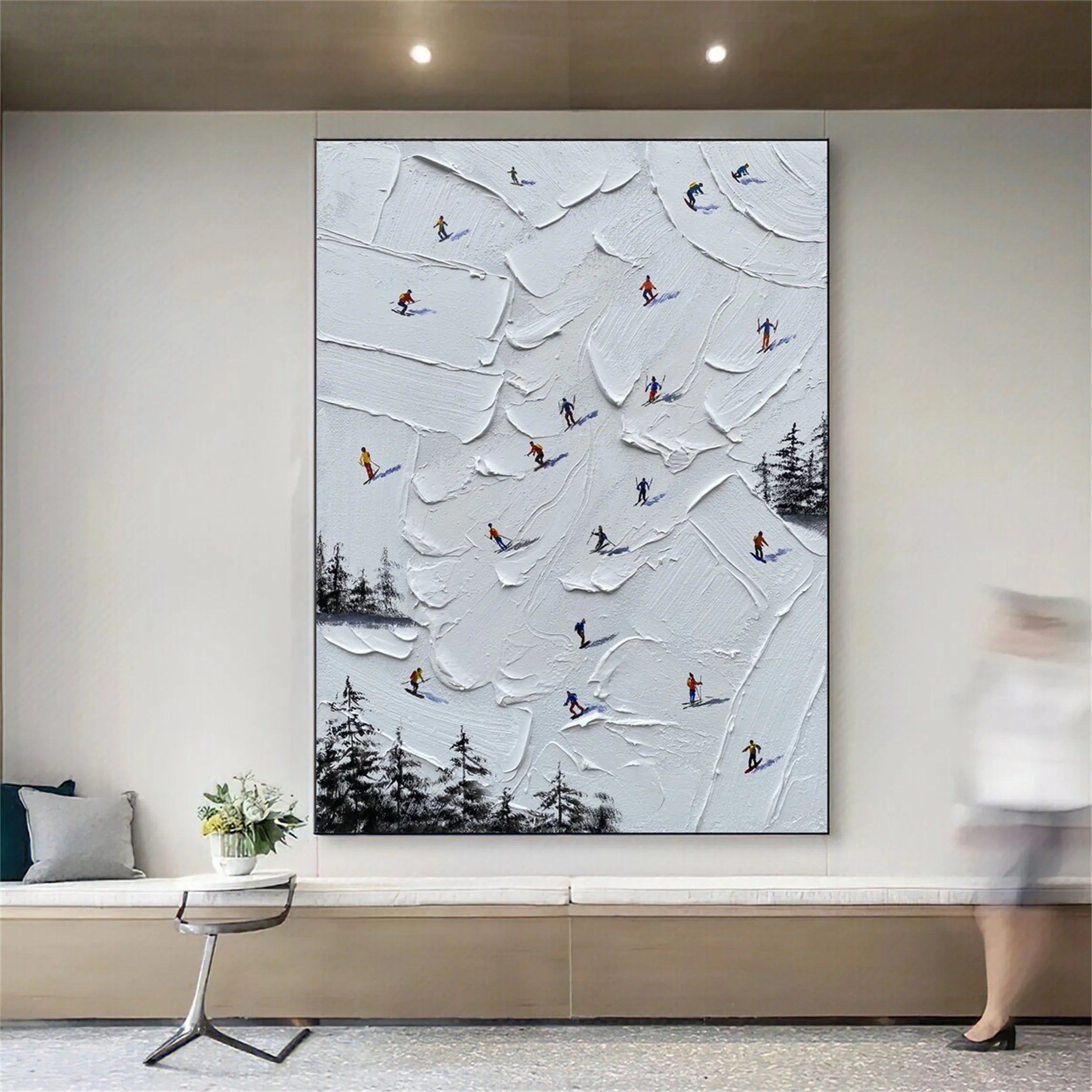 White Textured Minimalist Wall Art #WT157