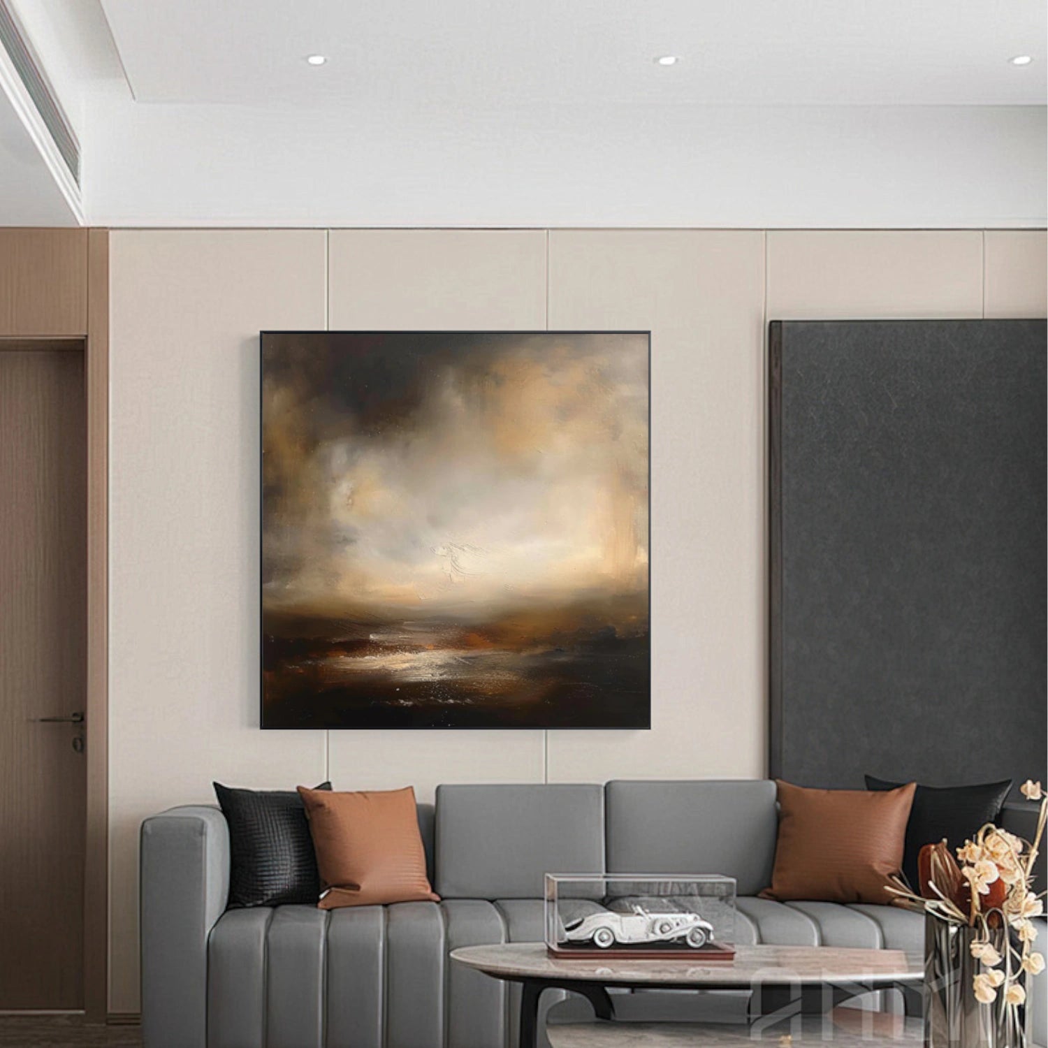 Sky And Ocean Abstract Wall Art #SO304