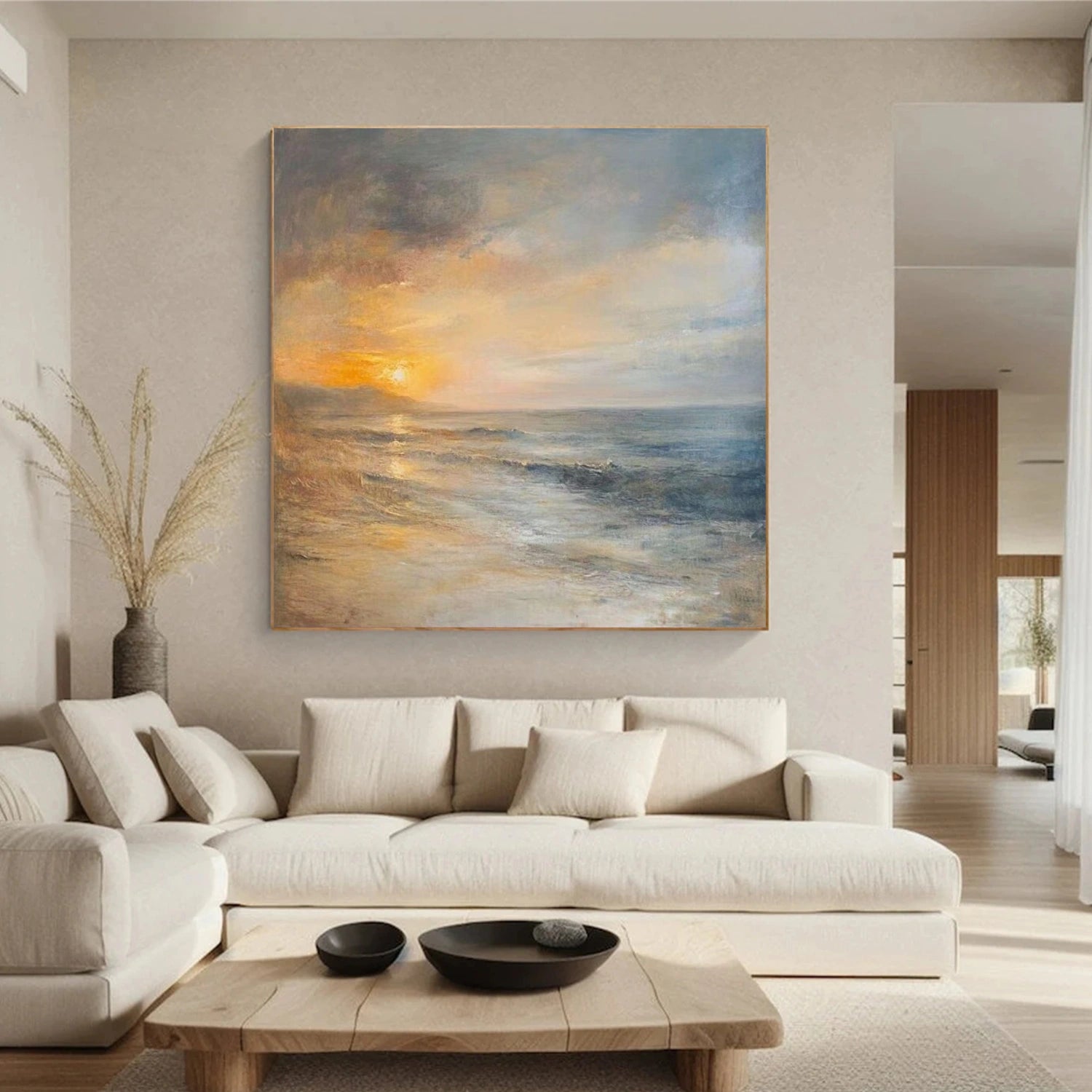 Sky And Ocean Abstract Wall Art #SO351
