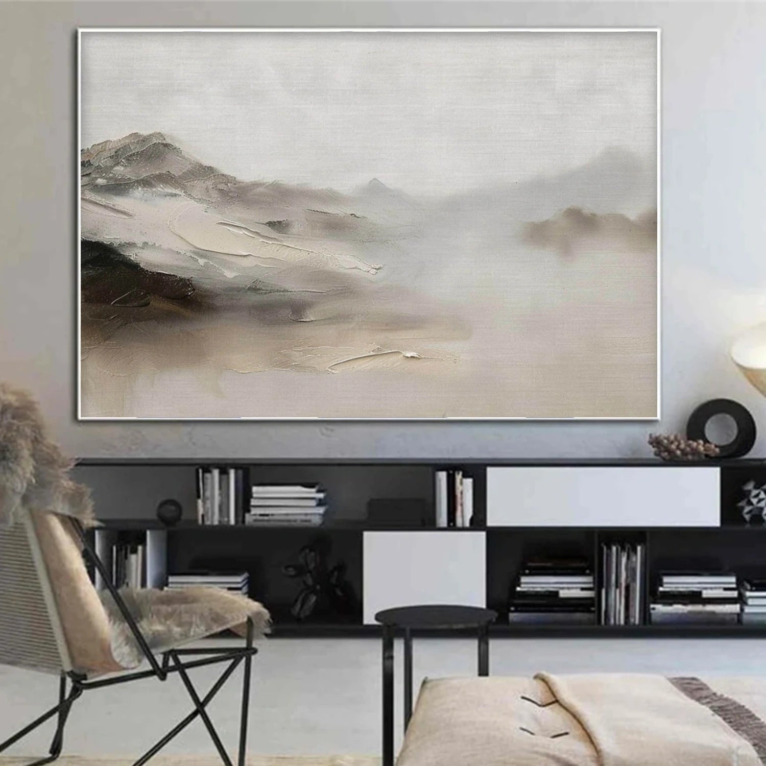 Abstract Mountain Canvas Art #WT257