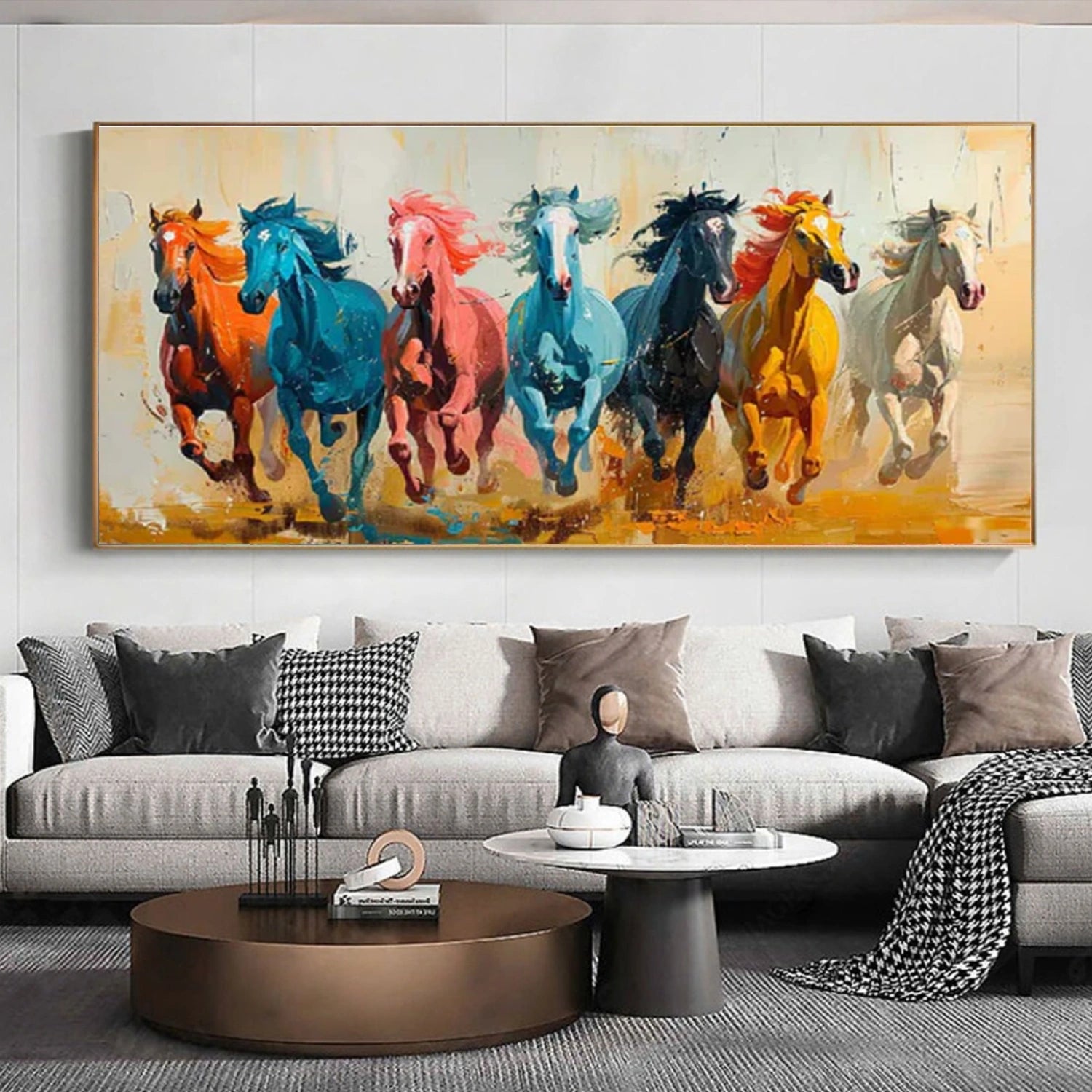 Abstract Animal Art Horse Wall Art #AT077