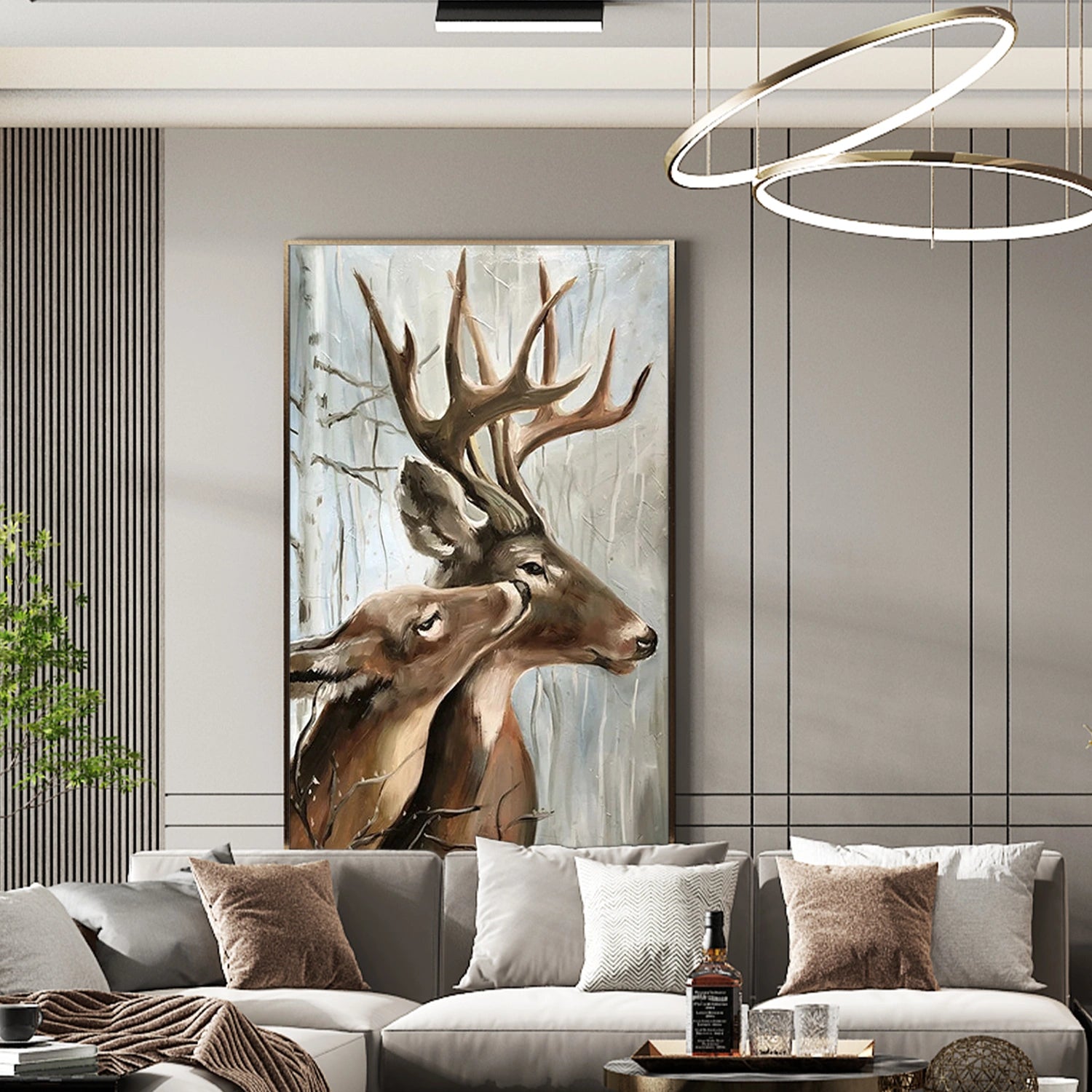 Abstract Animal Art Rangifer tarandus Wall Art #AT039
