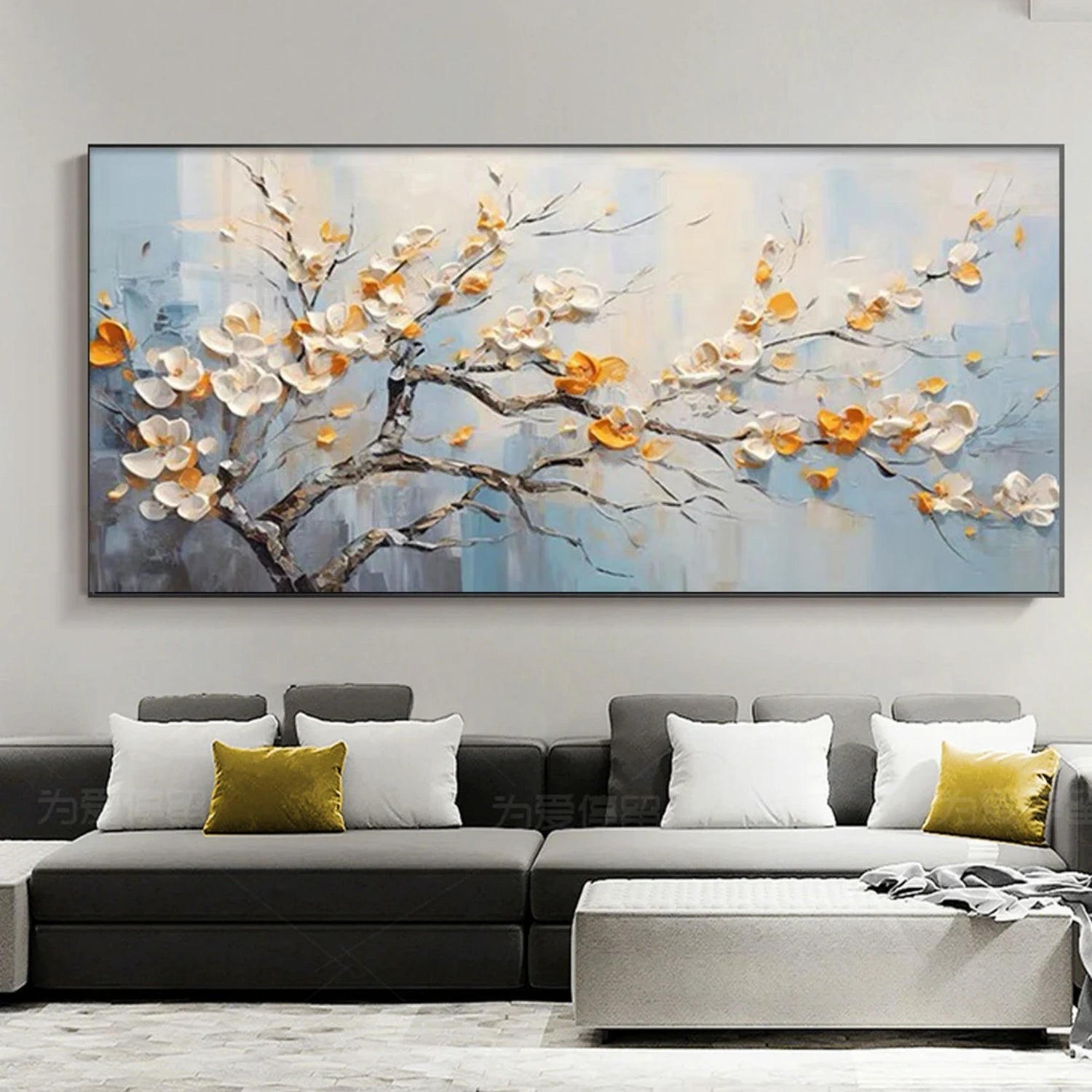 Colorful Tree And Flower Painting #TF083