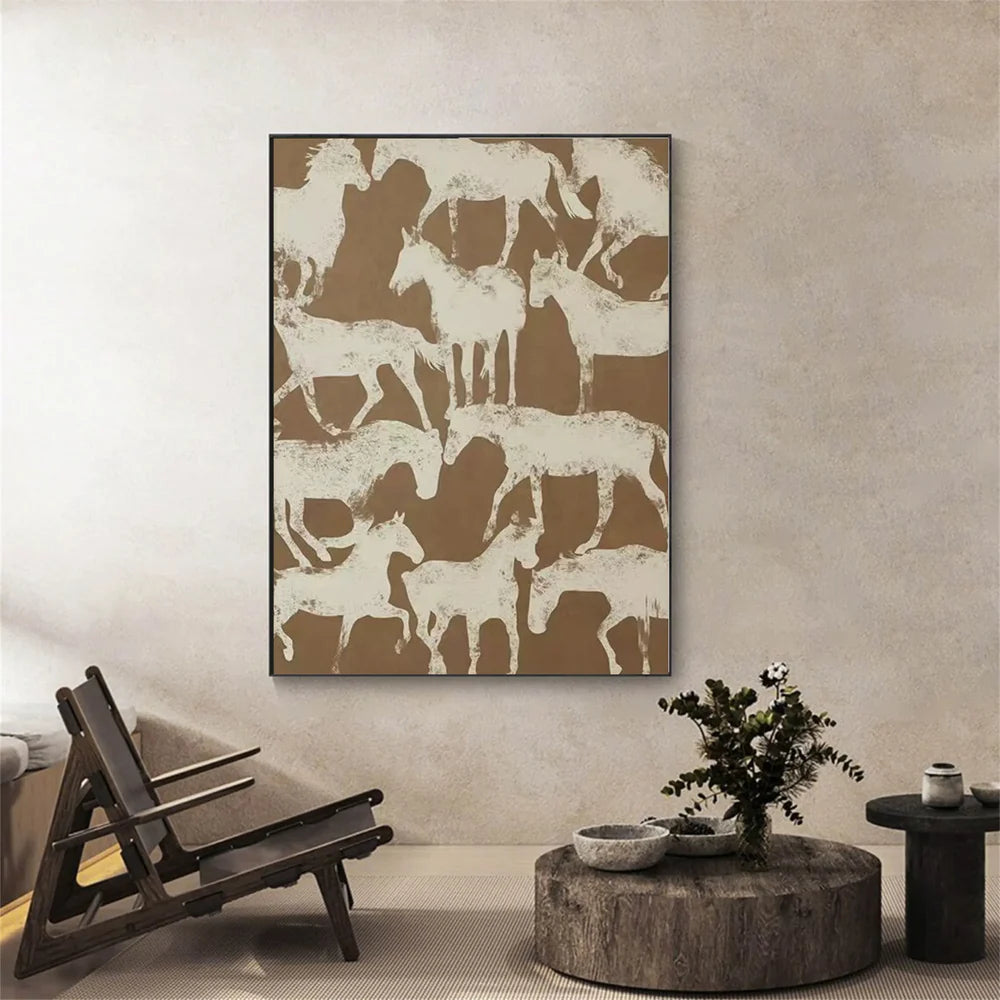 Abstract Animal Art Horse Texture Wall Art #AT001