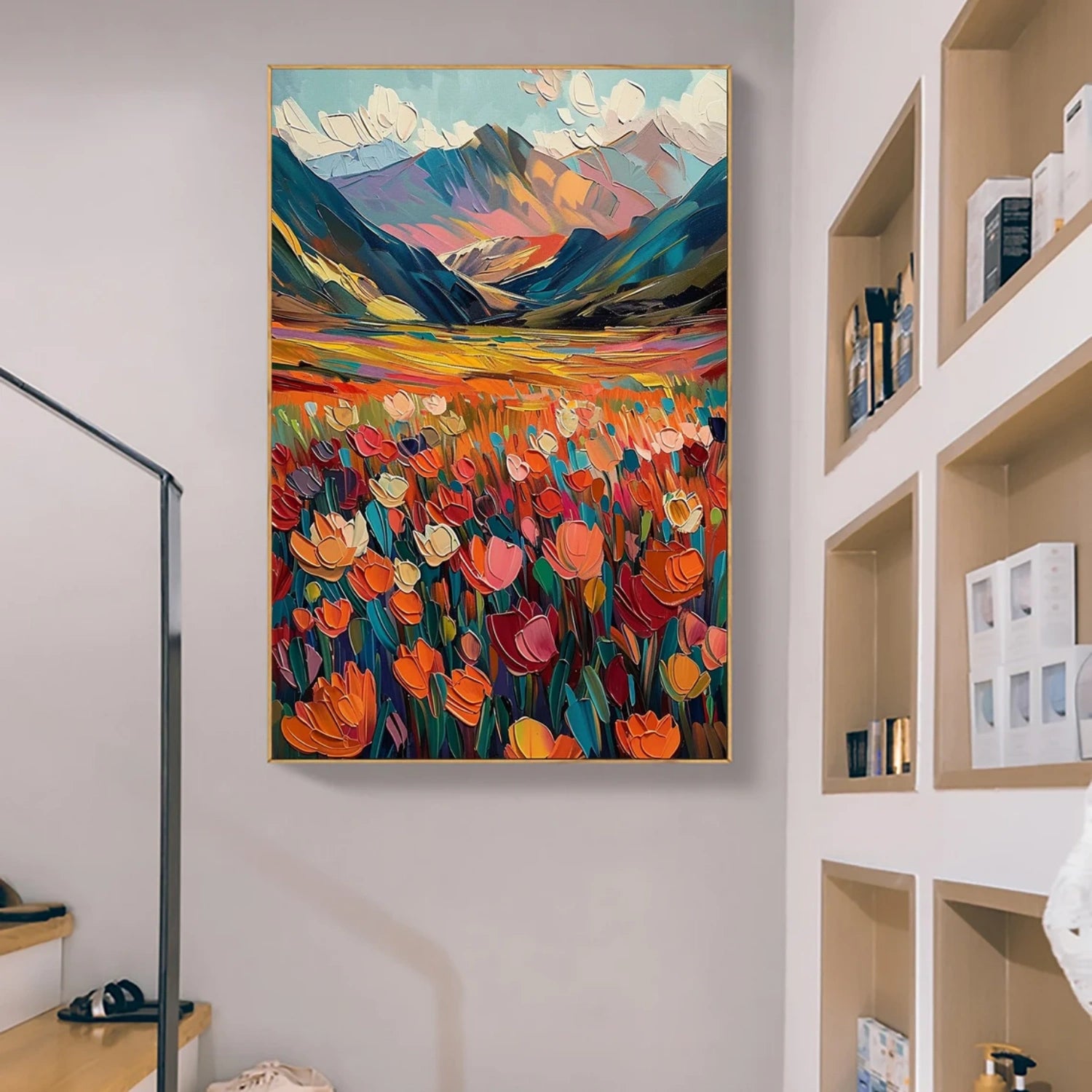 Colorful Tree And Flower Painting #TF080