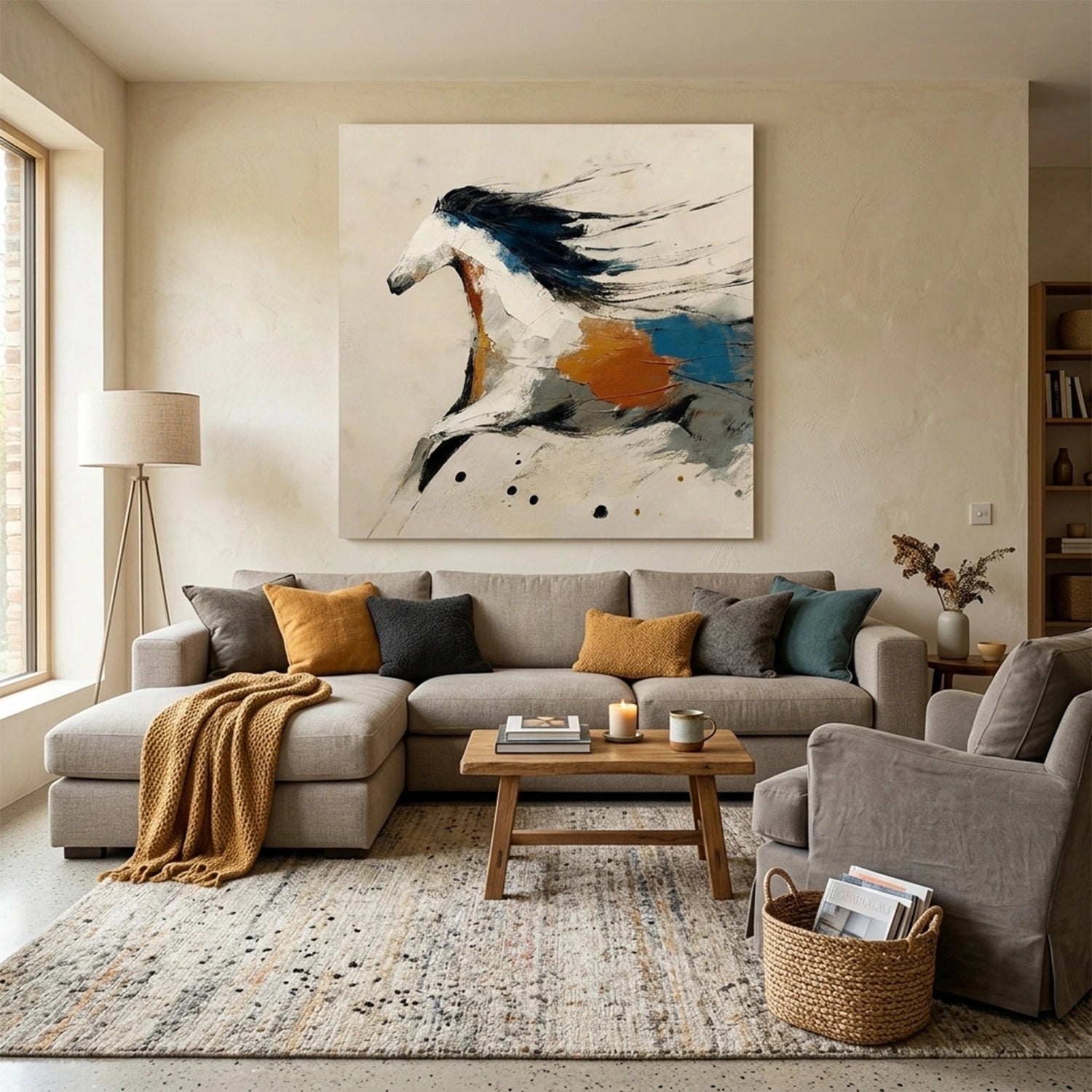 Abstract Animal Art Horse Wall Art #AT083