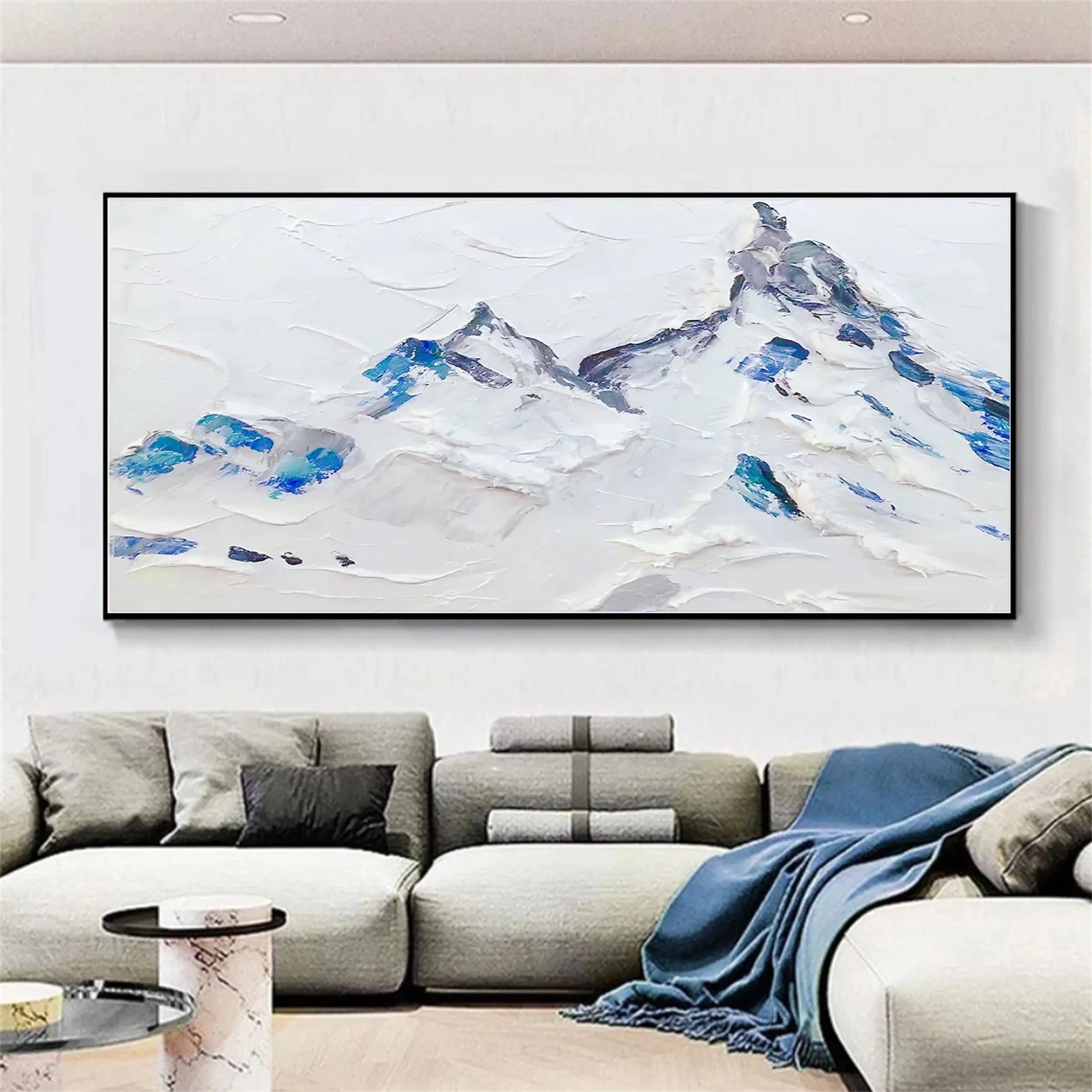 White Textured Minimalist Wall Art #WT114