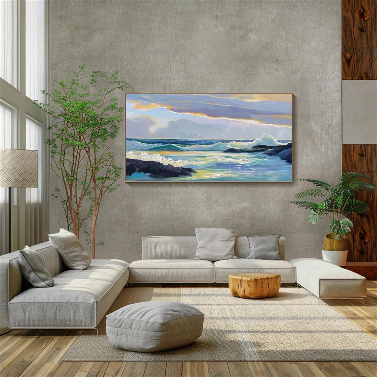 Sky And Ocean Abstract Wall Art #SO287