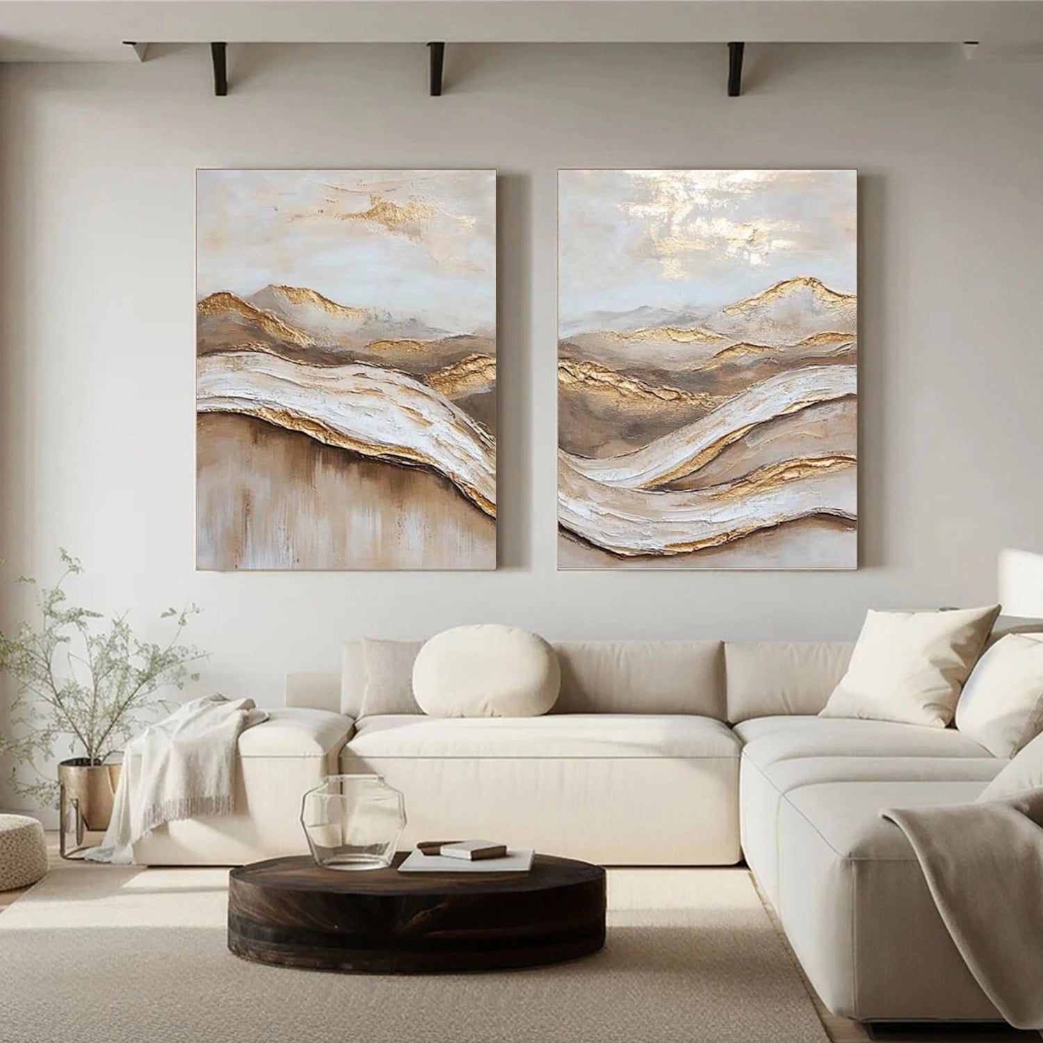 Abstract Textured Wall Art Set of 2 #AW218