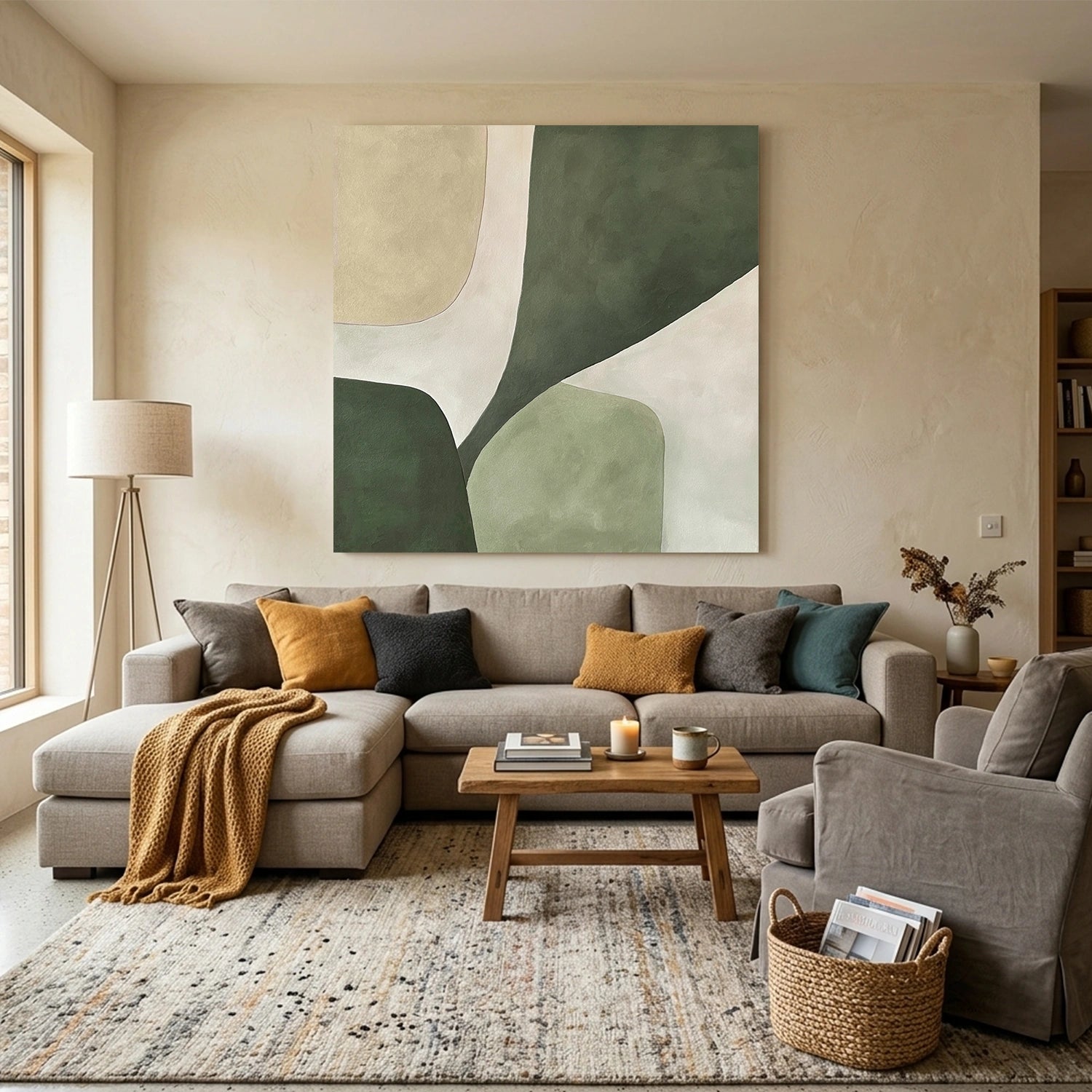 Green Minimalist Wall Art #GT057