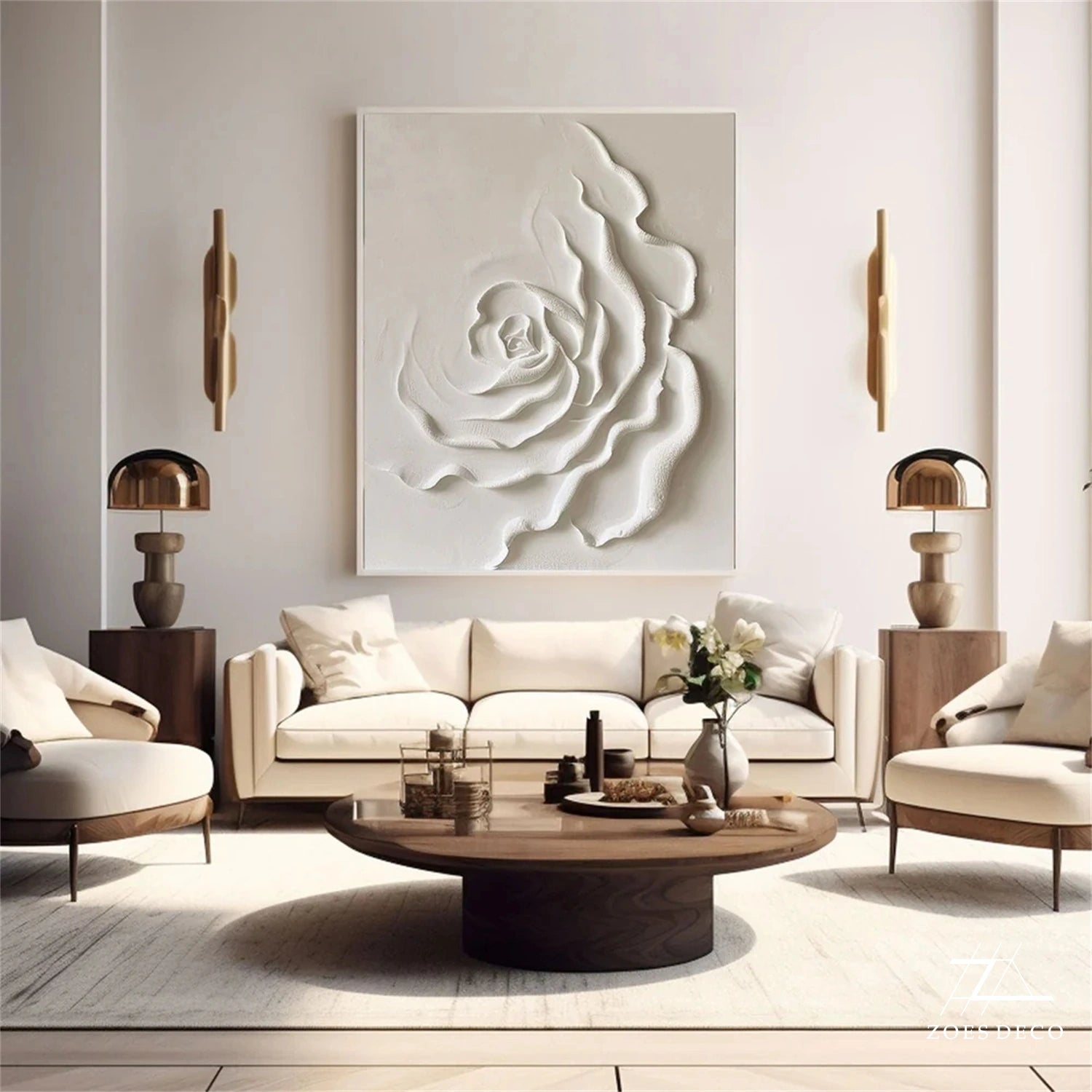 White Flower Painting #TF073