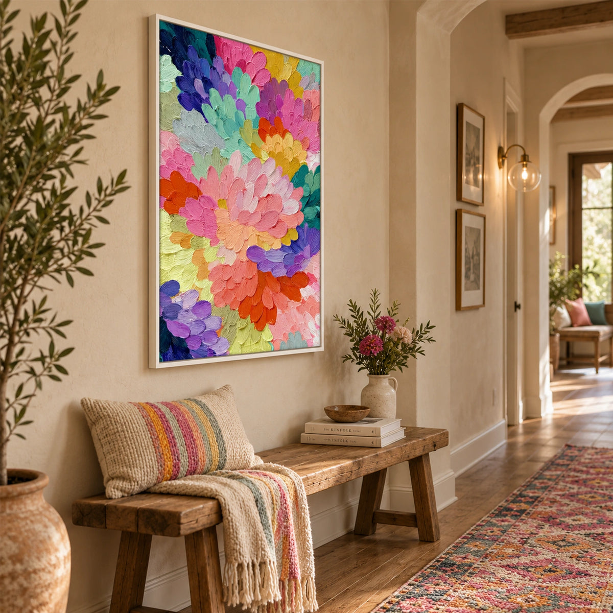 Tree And Flower Abstract Wall Art #TF222
