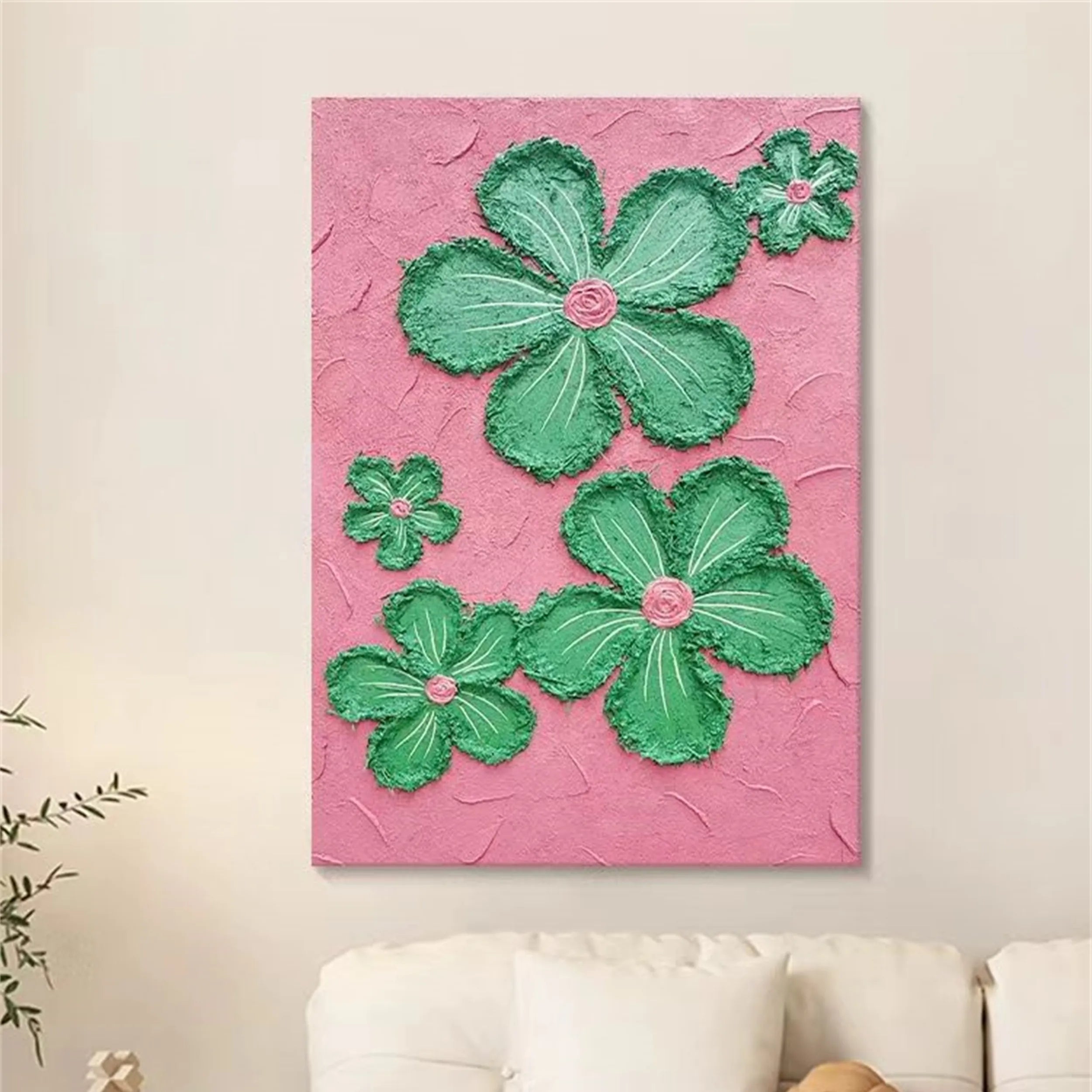 Colorful Tree And Flower Painting #TF031