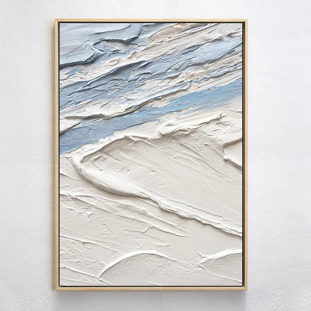 White Textured Minimalist Wall Art #WT173