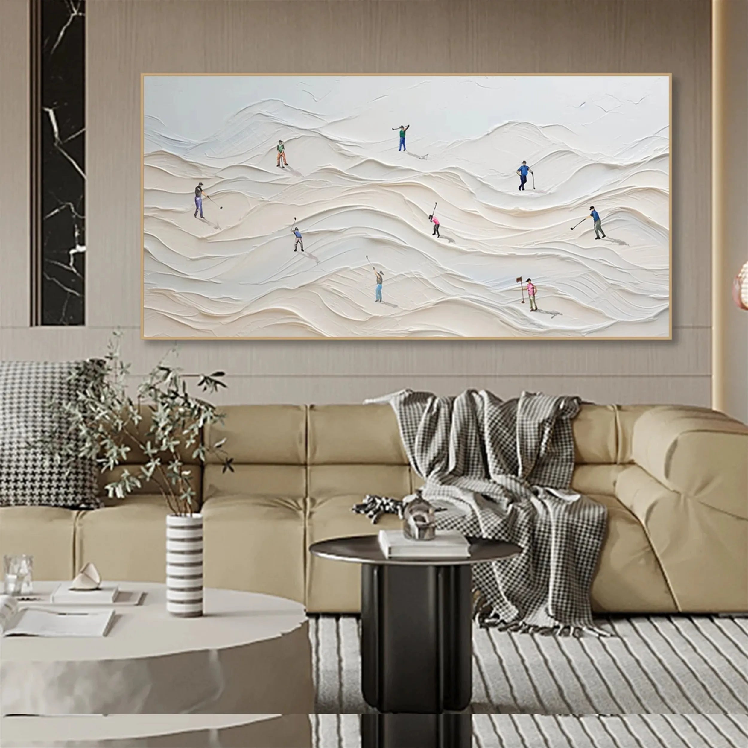 White Textured Minimalist Wall Art #WT151