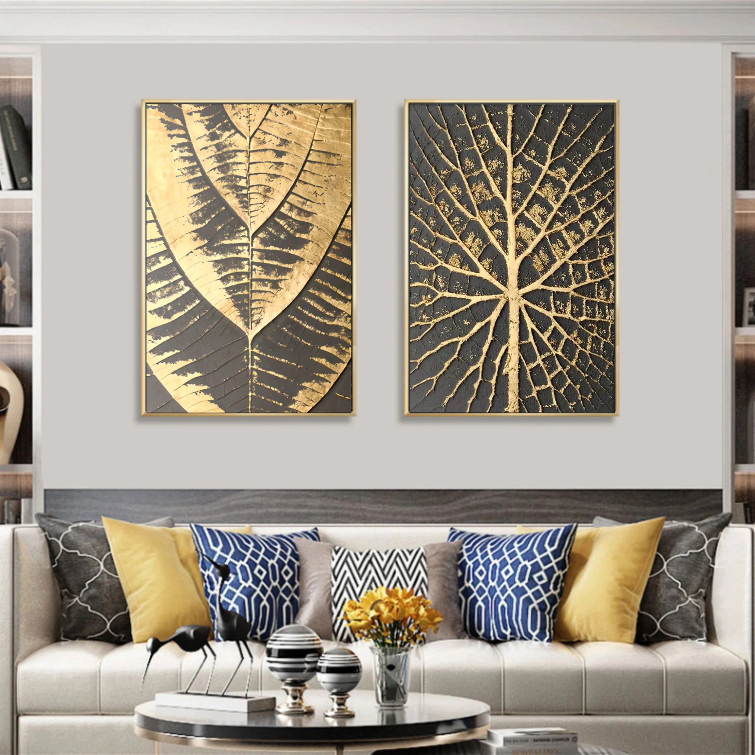 Wabi Sabi Abstract Wall Art Set of 2 #WA059