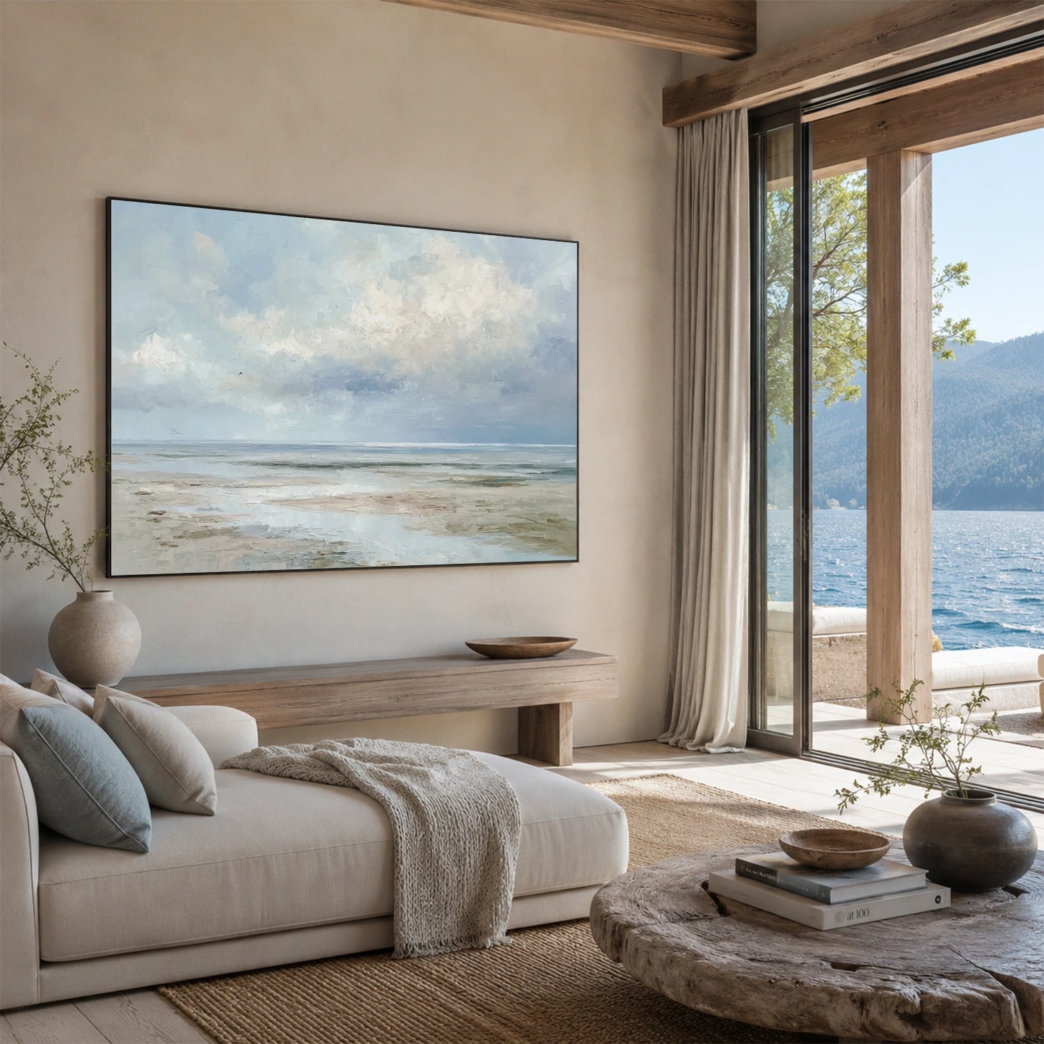 Sky And Ocean Abstract Wall Art #SO438