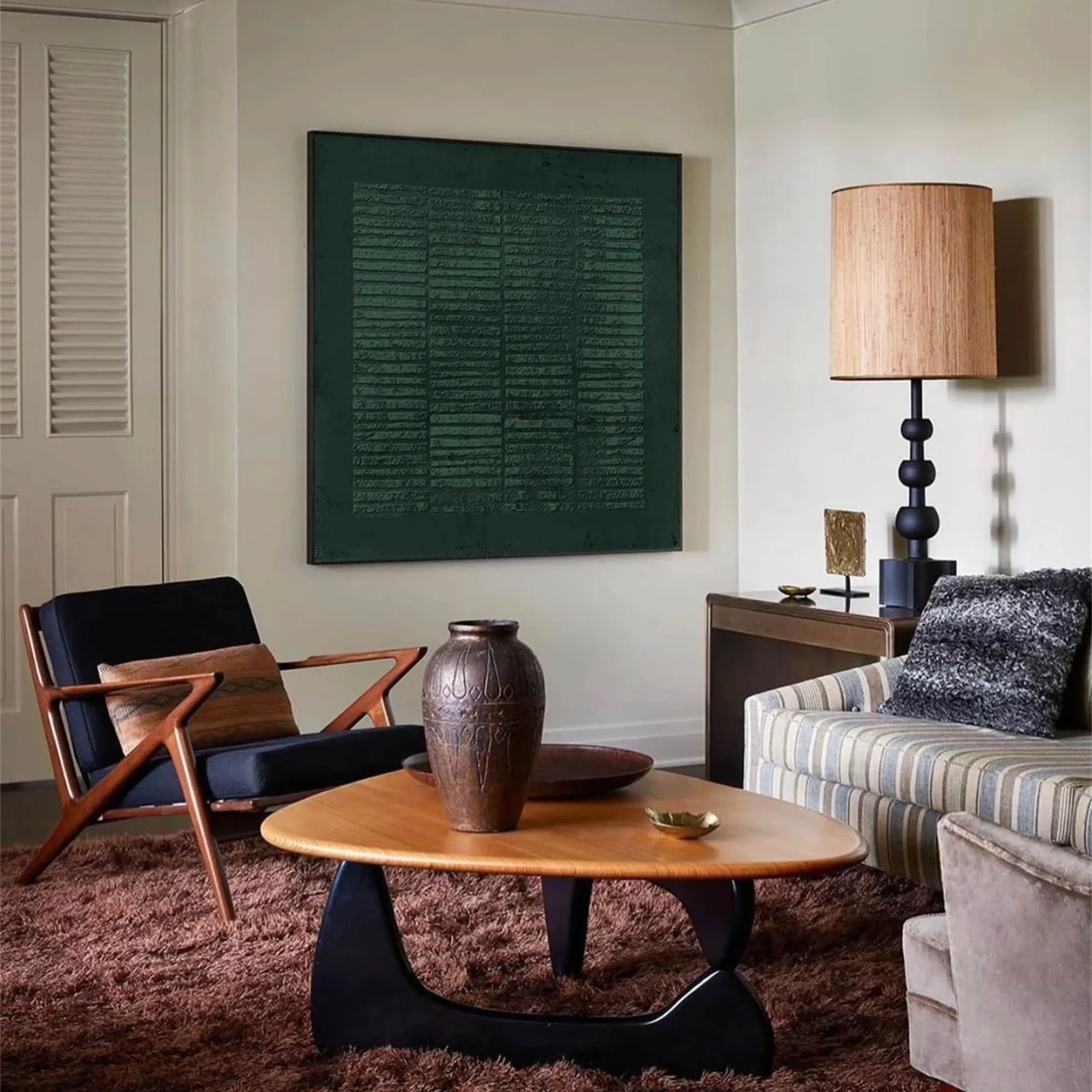 Green Textured Minimalist Wall Art #GT007