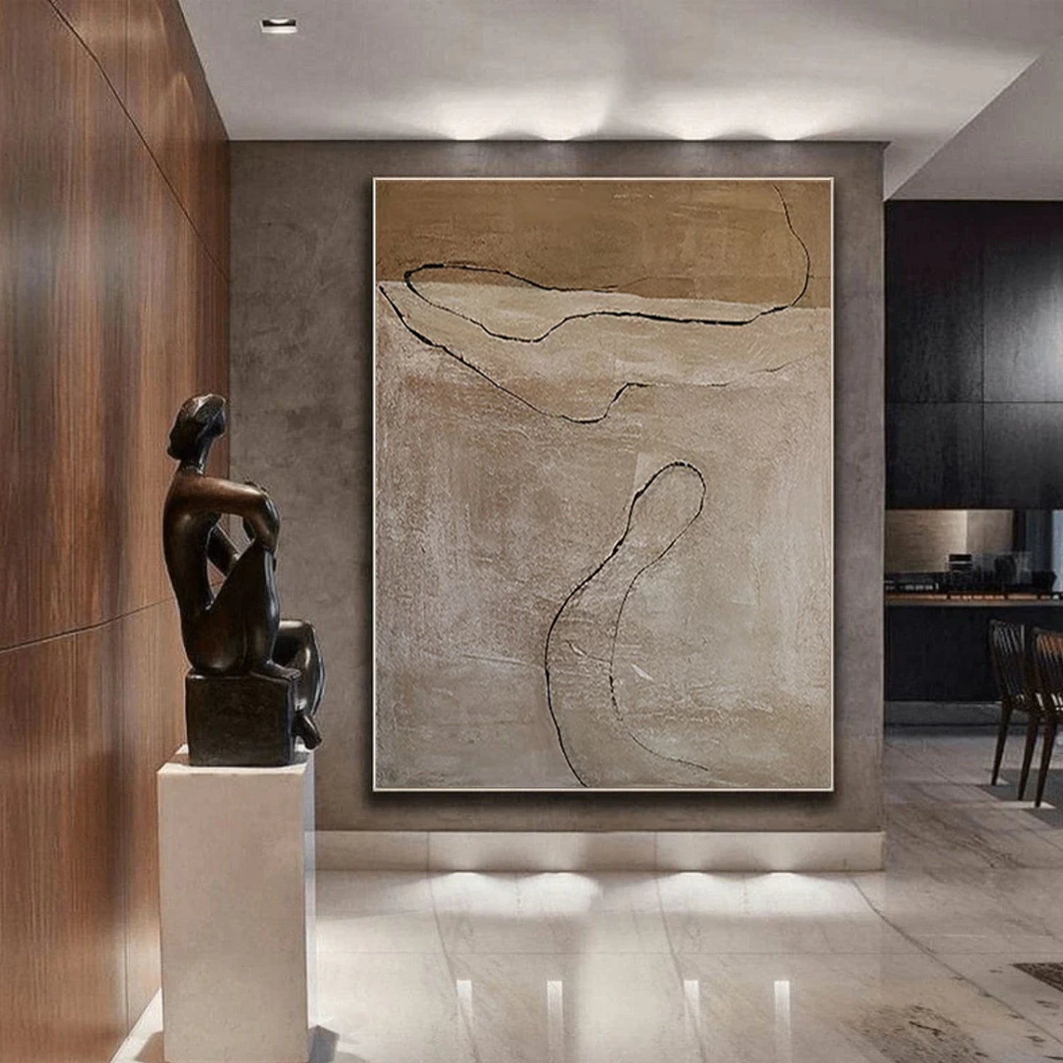 Wabi Sabi Abstract Canvas Art #WA207