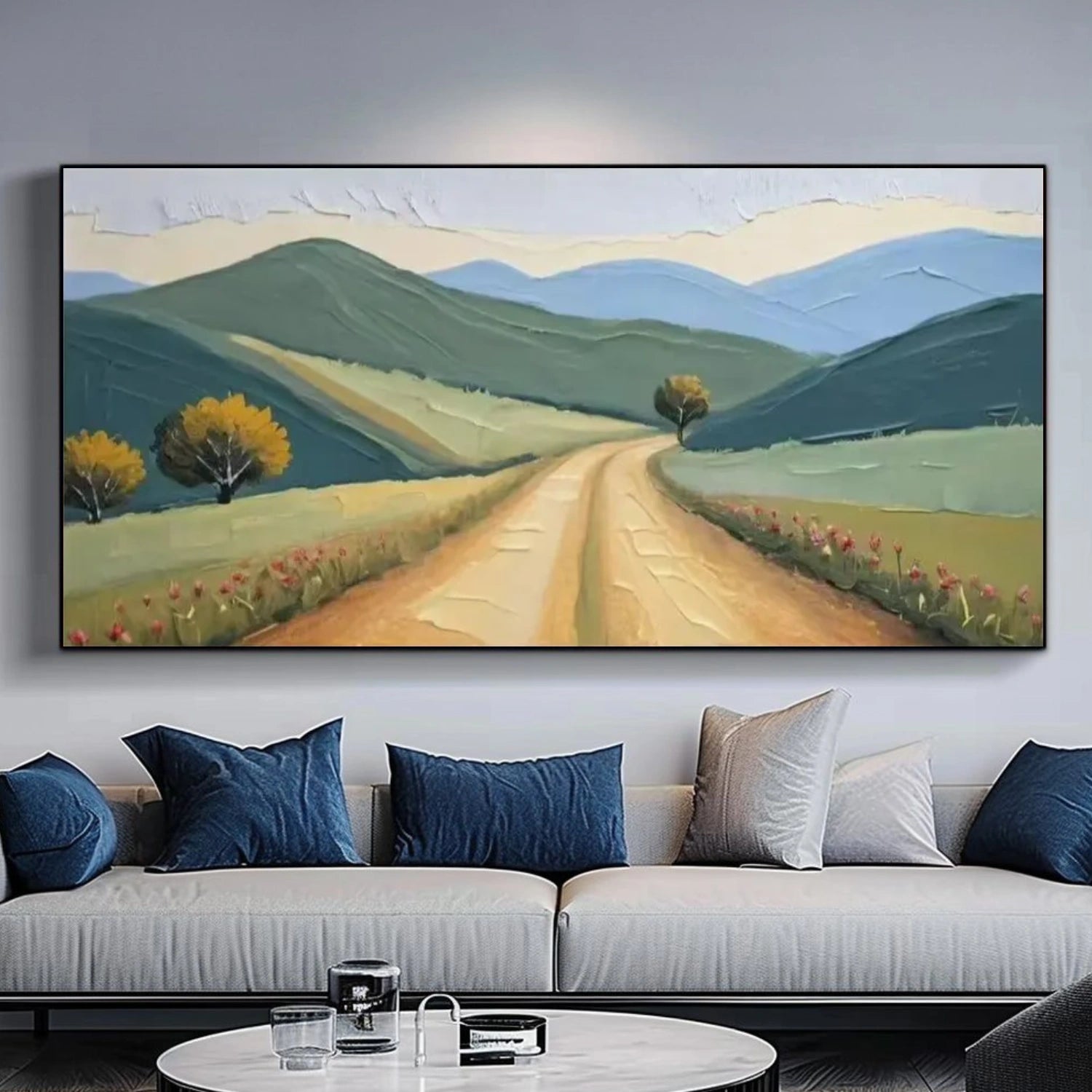 Abstract Mountain Textured Wall Art #WT232