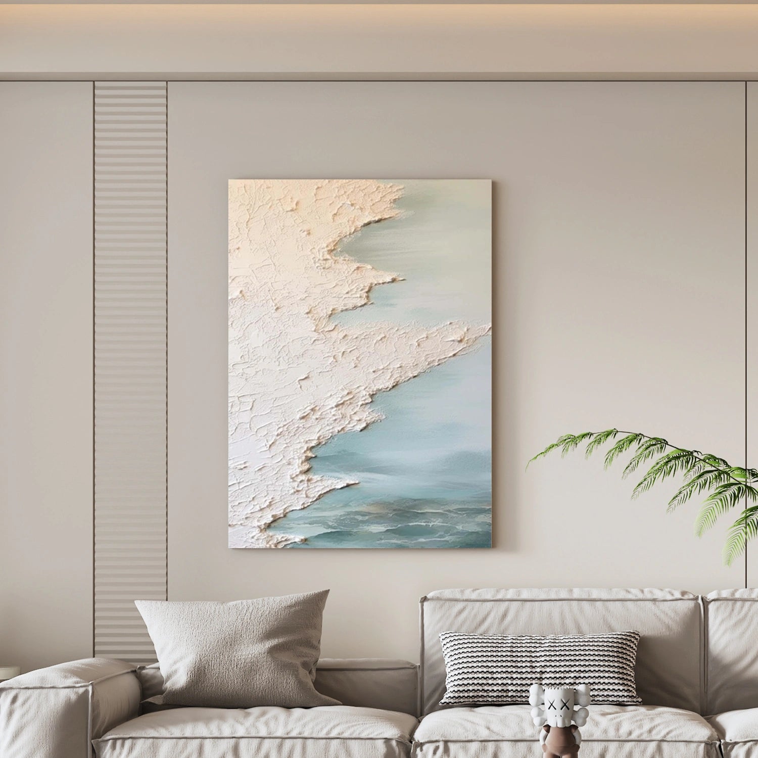 Sky And Ocean Abstract Textured Wall Art #SO275