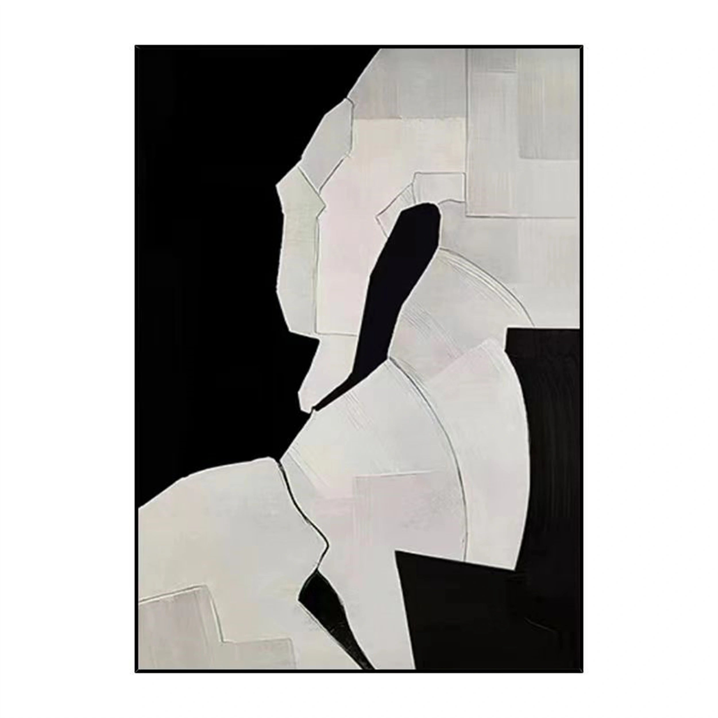 Black Textured Minimalist Wall Art #BT045