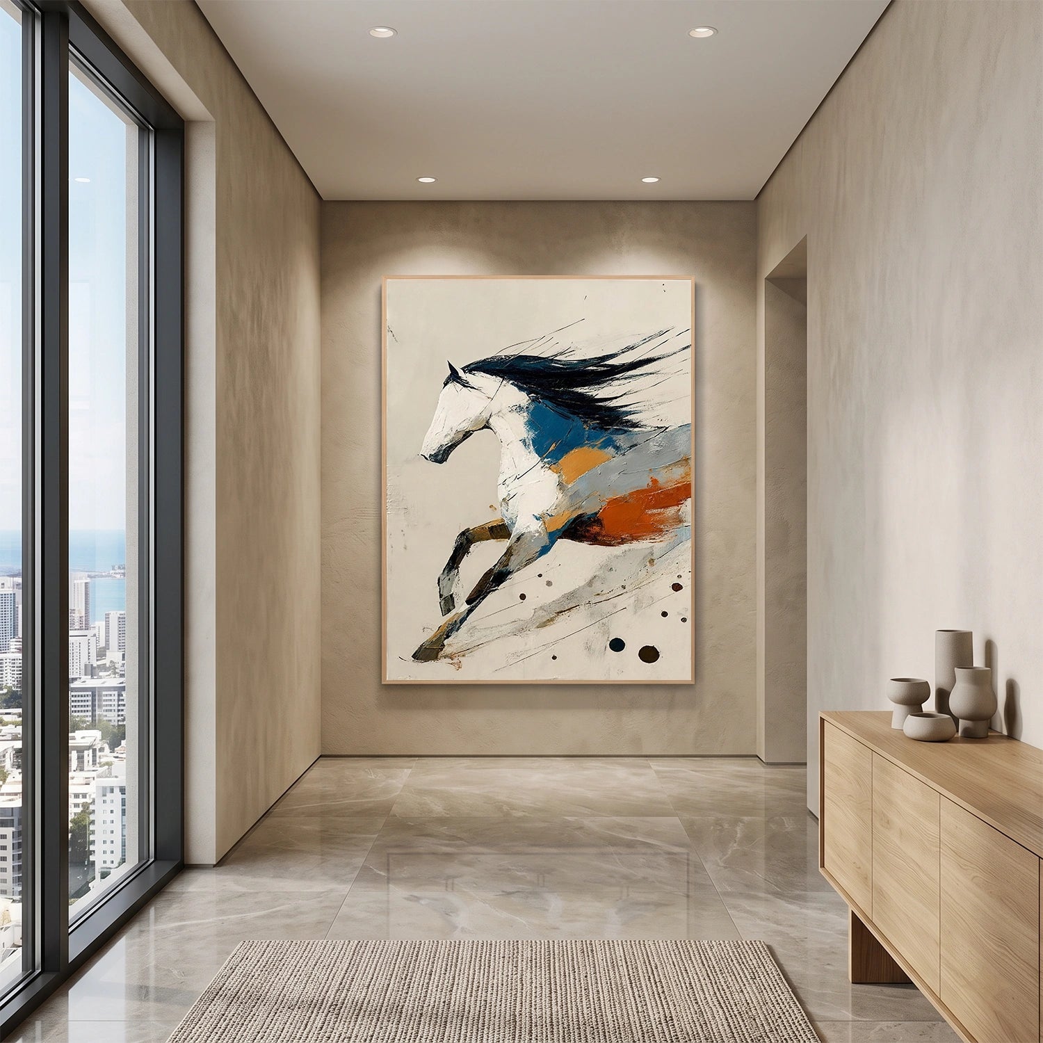Abstract Animal Art Horse Wall Art #AT088