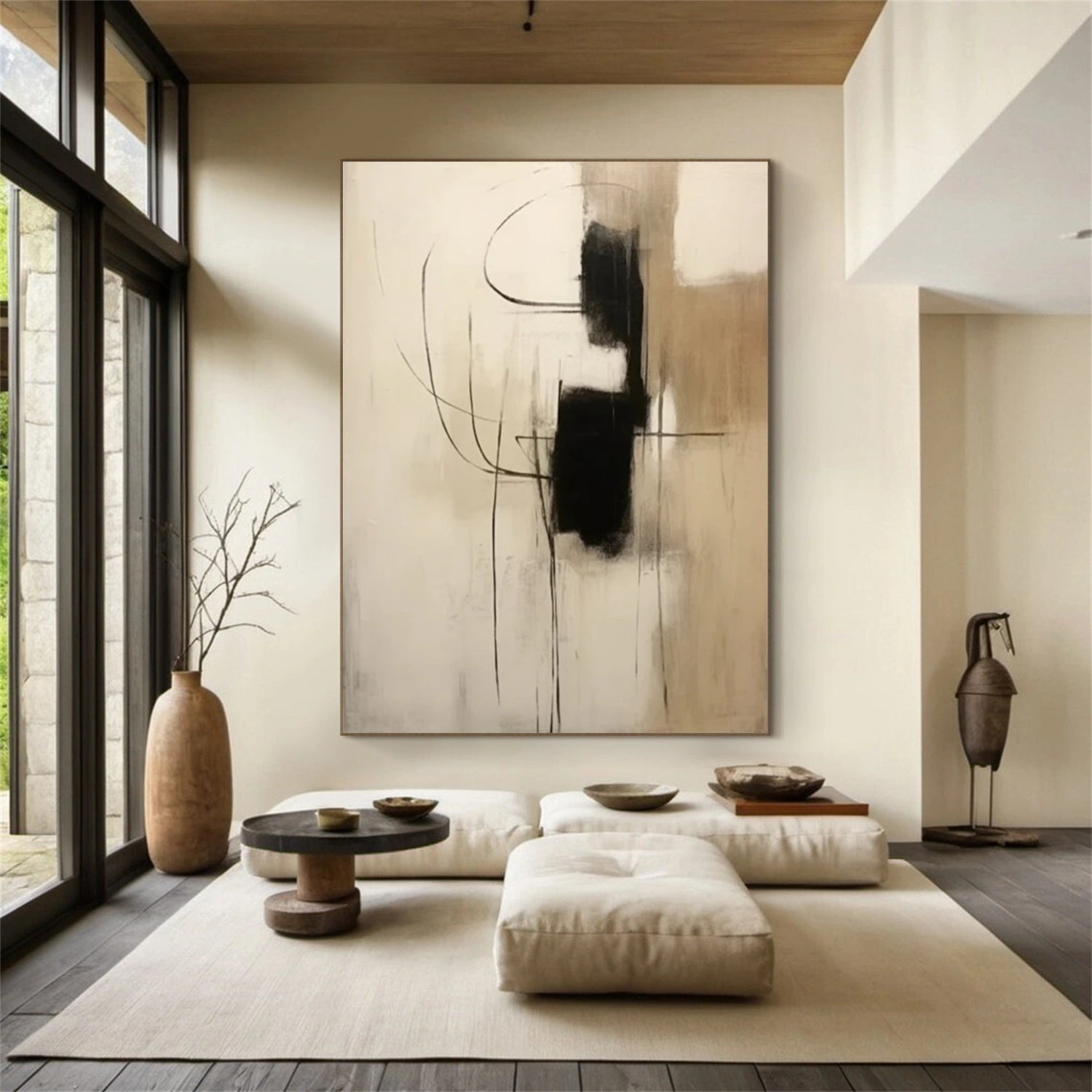 Wabi Sabi Abstract Canvas Art #WA186