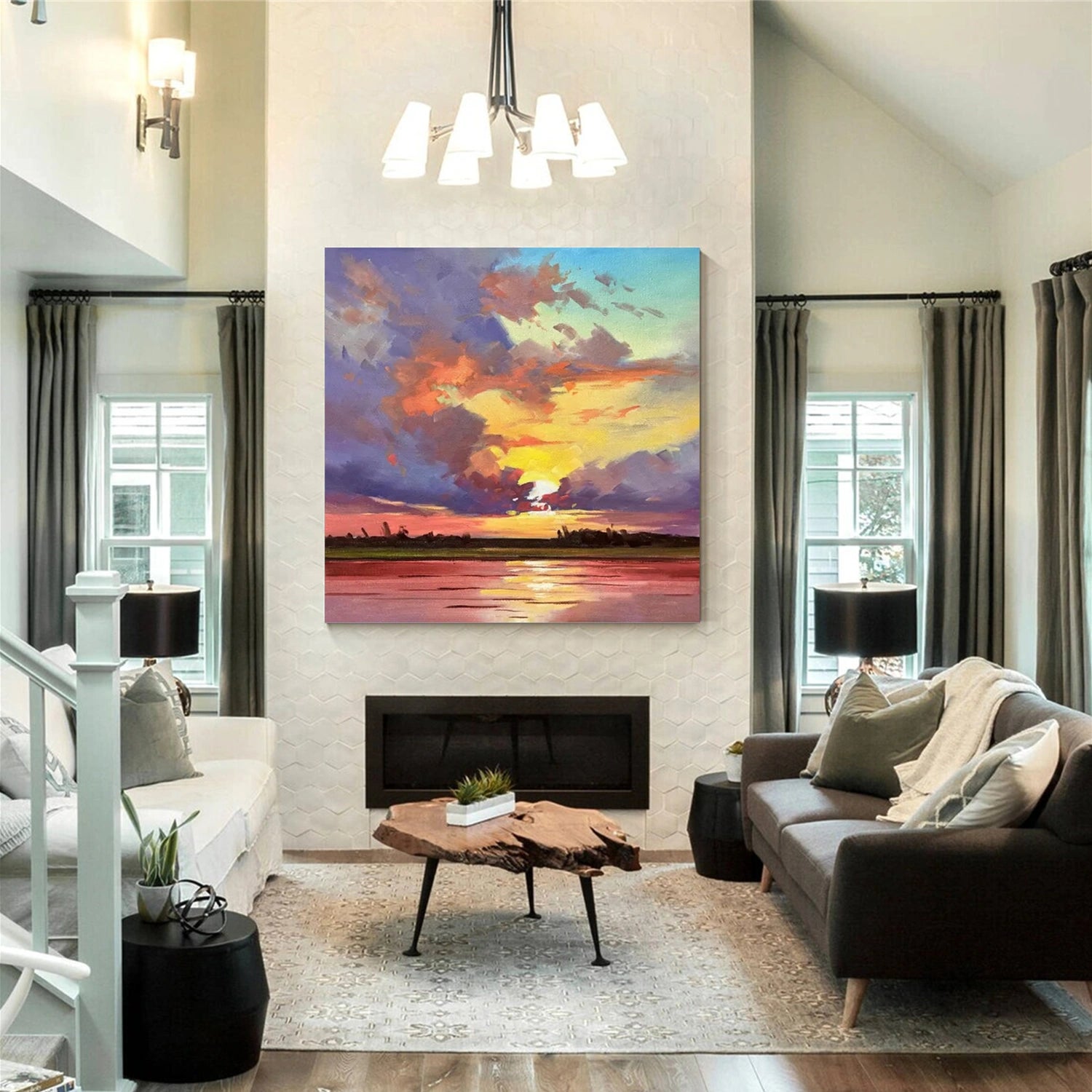 Sky And Ocean Painting #SO237