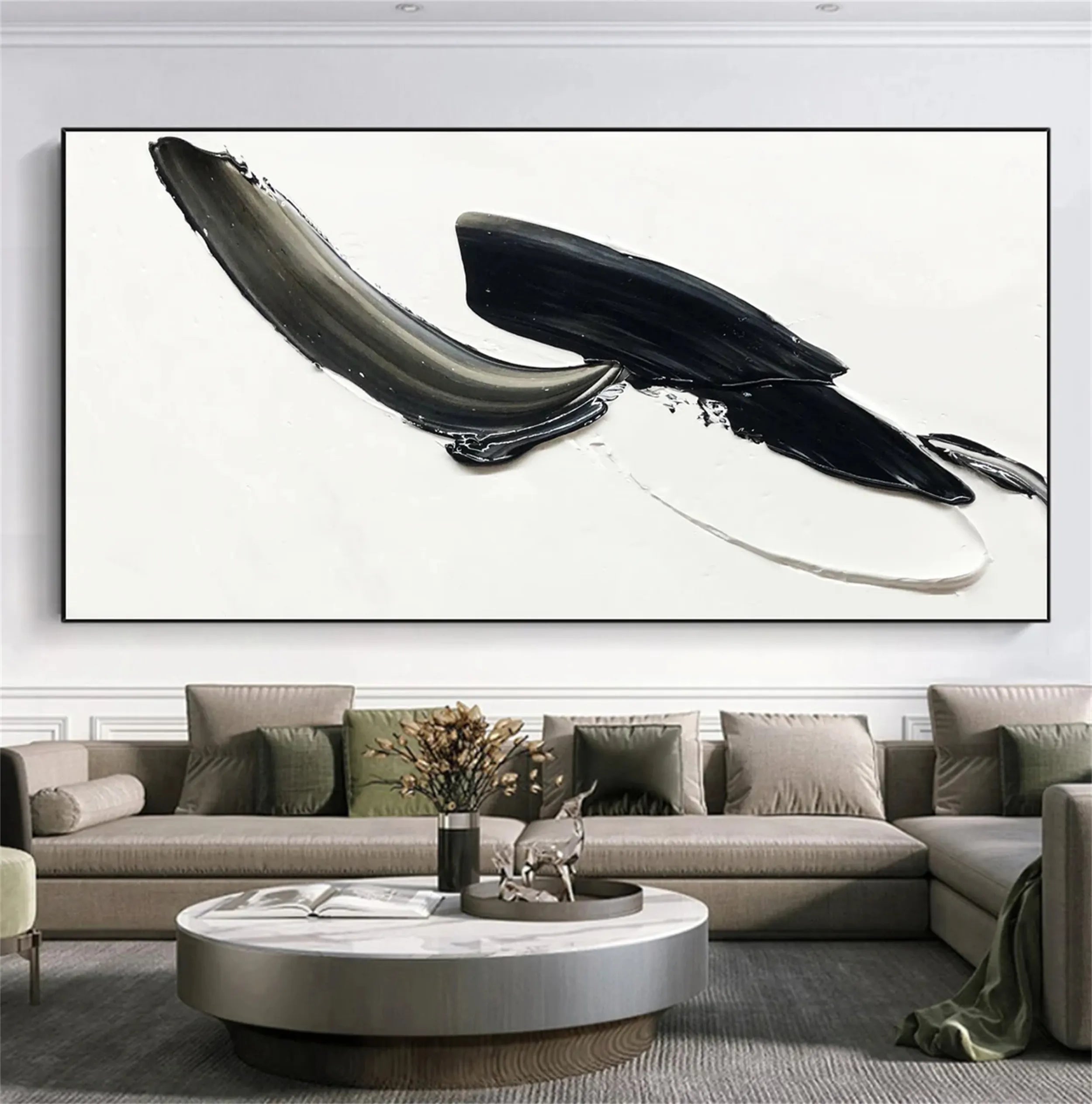 White Textured Minimalist Wall Art #WT104