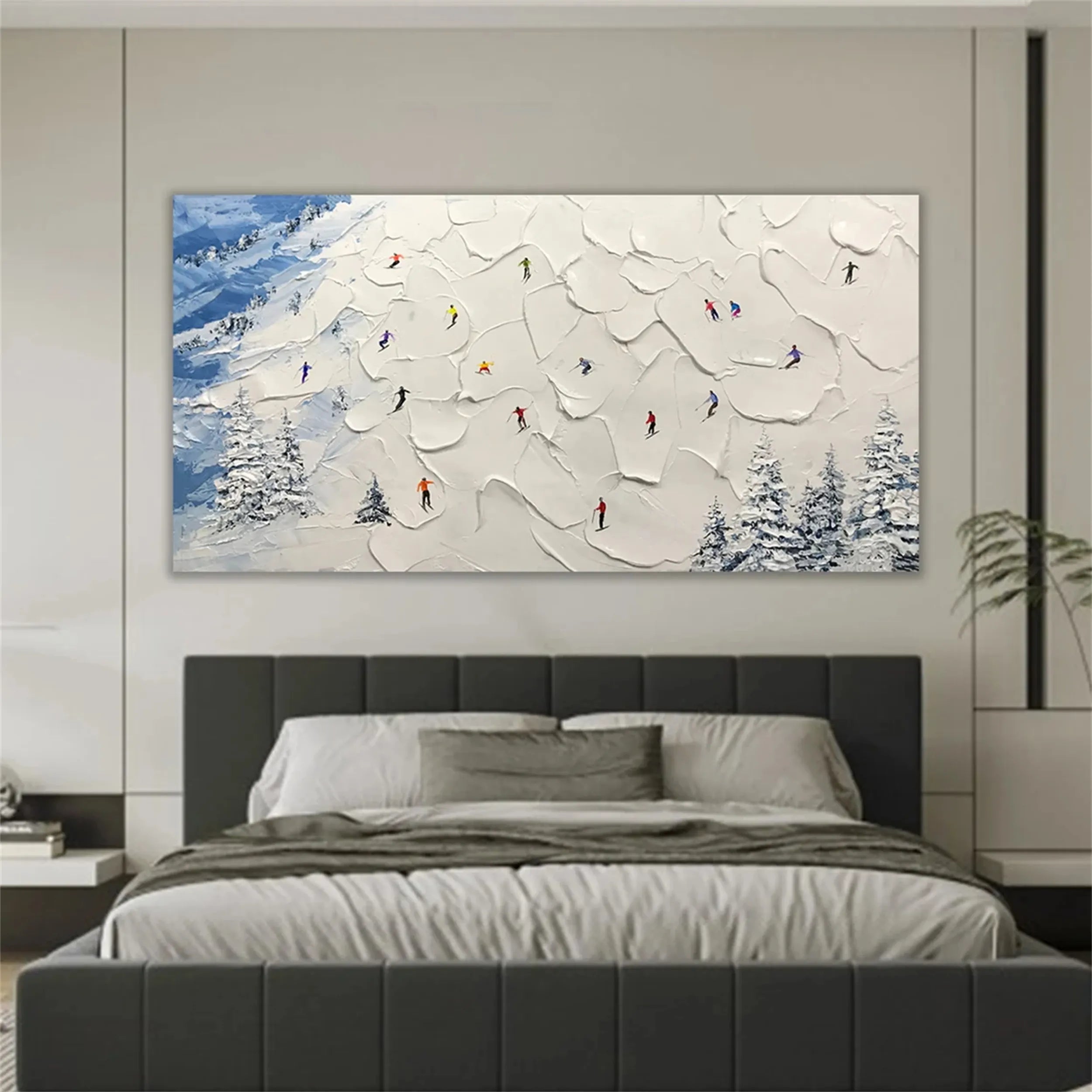White Textured Minimalist Wall Art #WT150