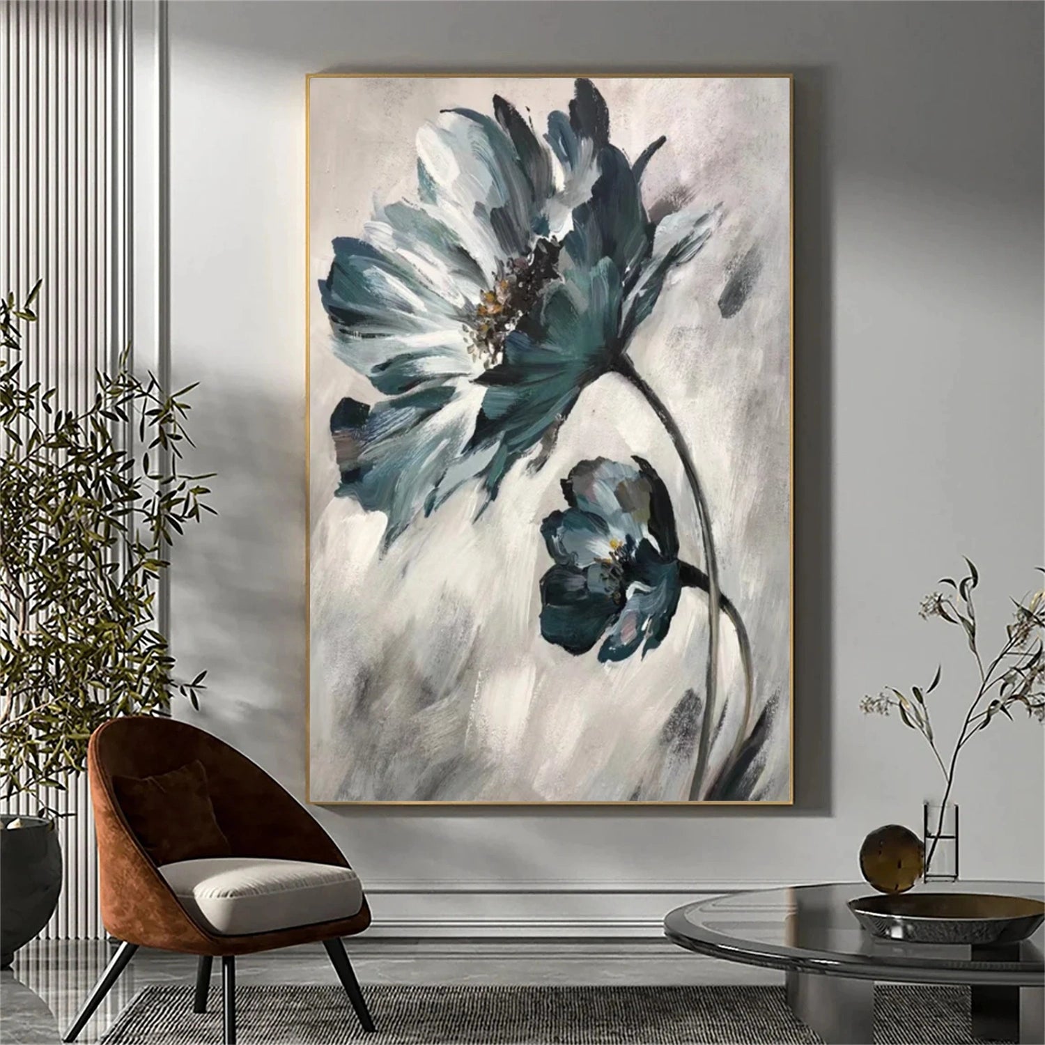Tree And Flower Abstract Wall Art #TF158