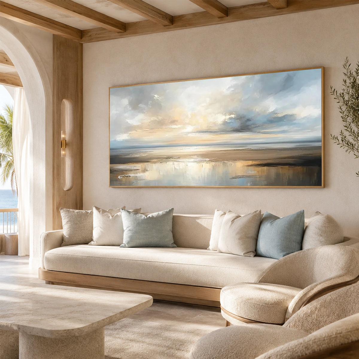 Sky And Ocean Abstract Wall Art #SO446