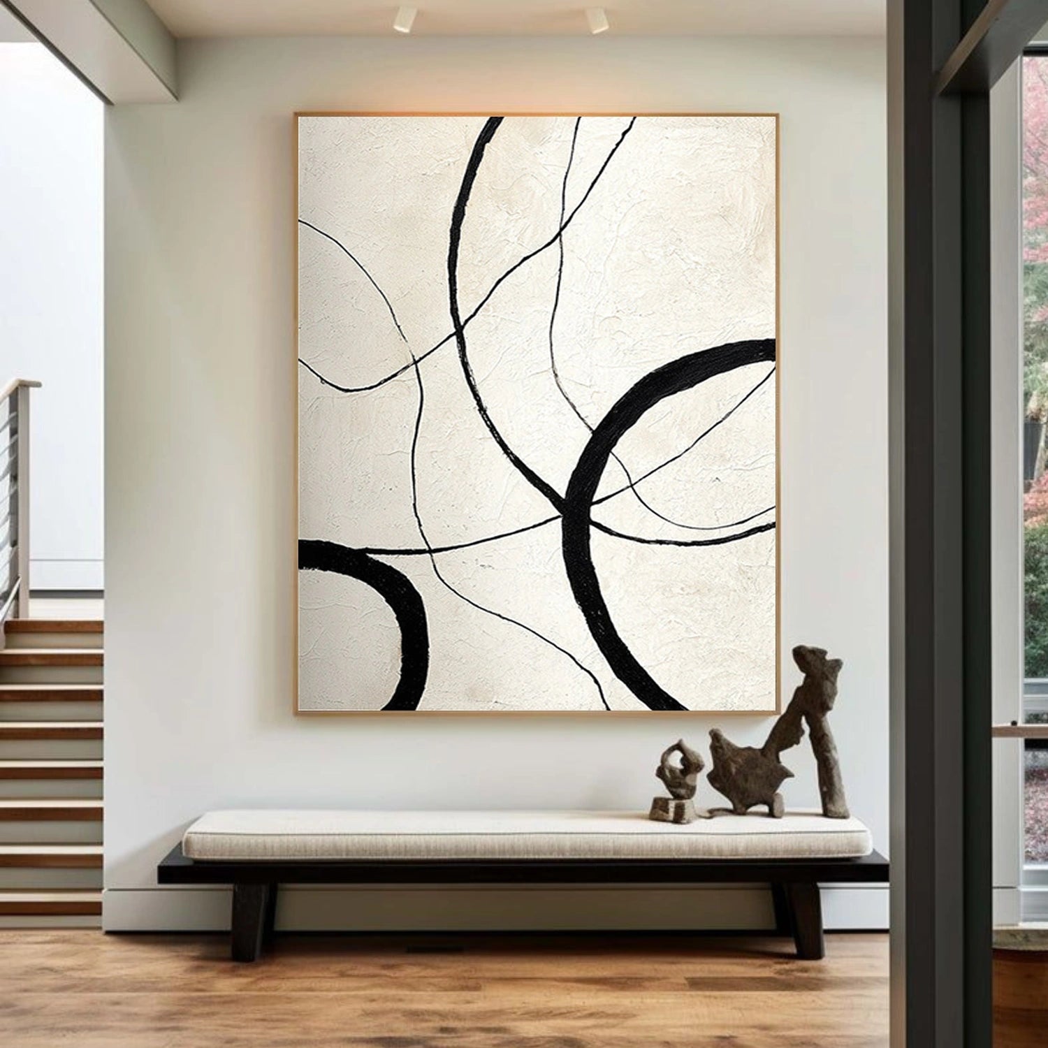Black and White Abstract Wall Art #AW245