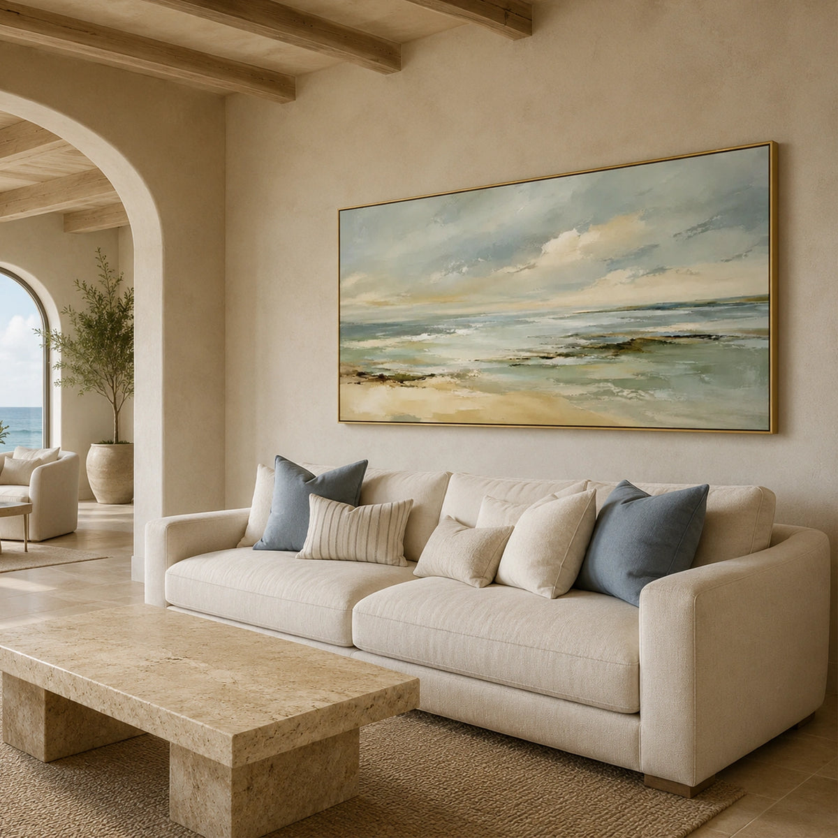 Sky And Ocean Abstract Wall Art #SO448