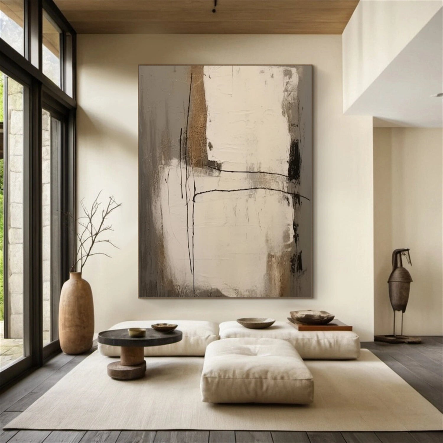 Wabi Sabi Abstract Canvas Art #WA189
