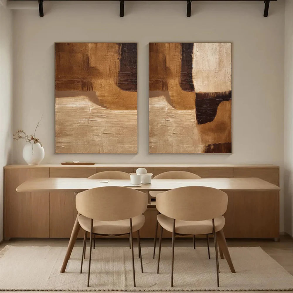 Wabi Sabi Abstract Wall Art Set of 2 #WA170