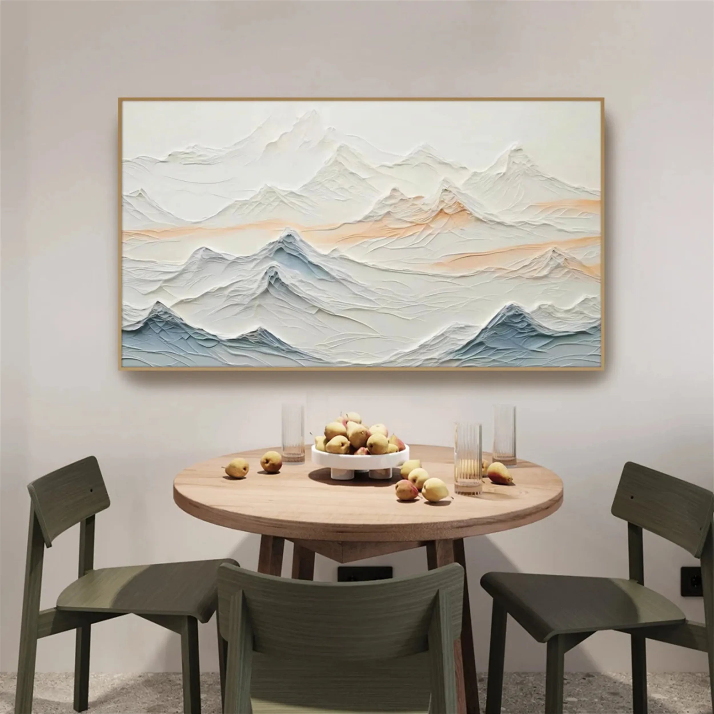 White Textured Minimalist Wall Art #WT122