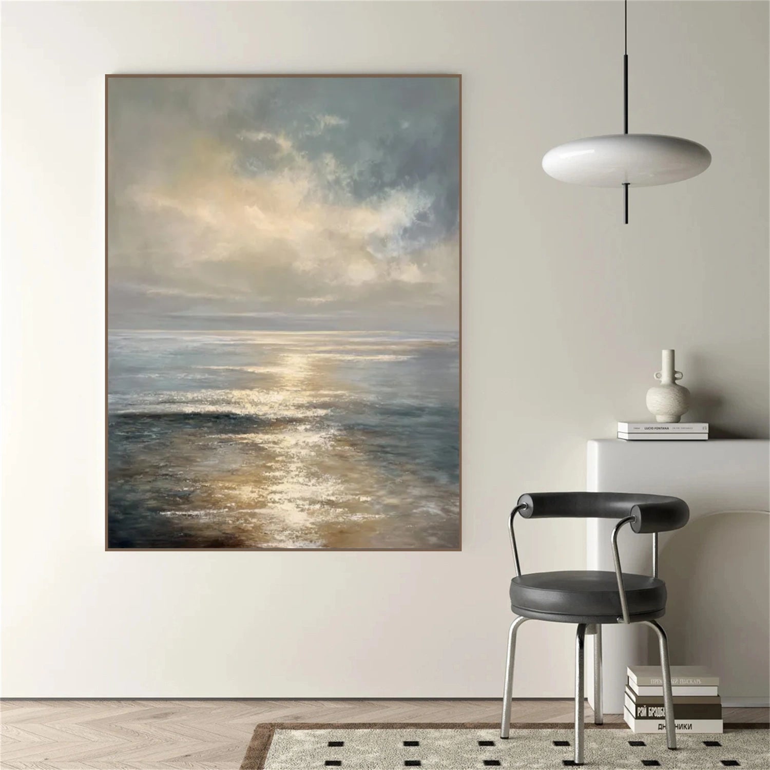 Sky And Ocean Abstract Wall Art #SO345