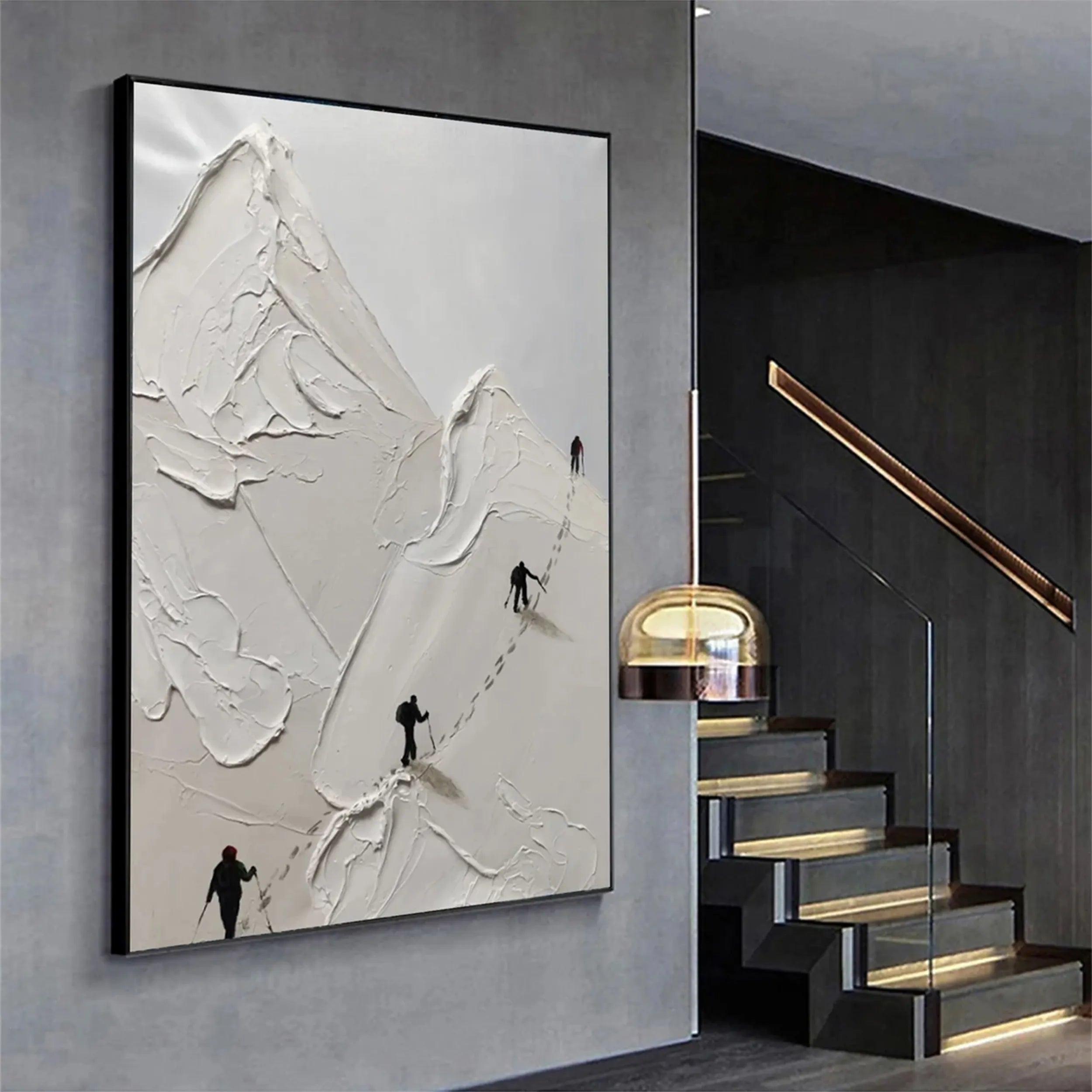 White Textured Minimalist Wall Art #WT168