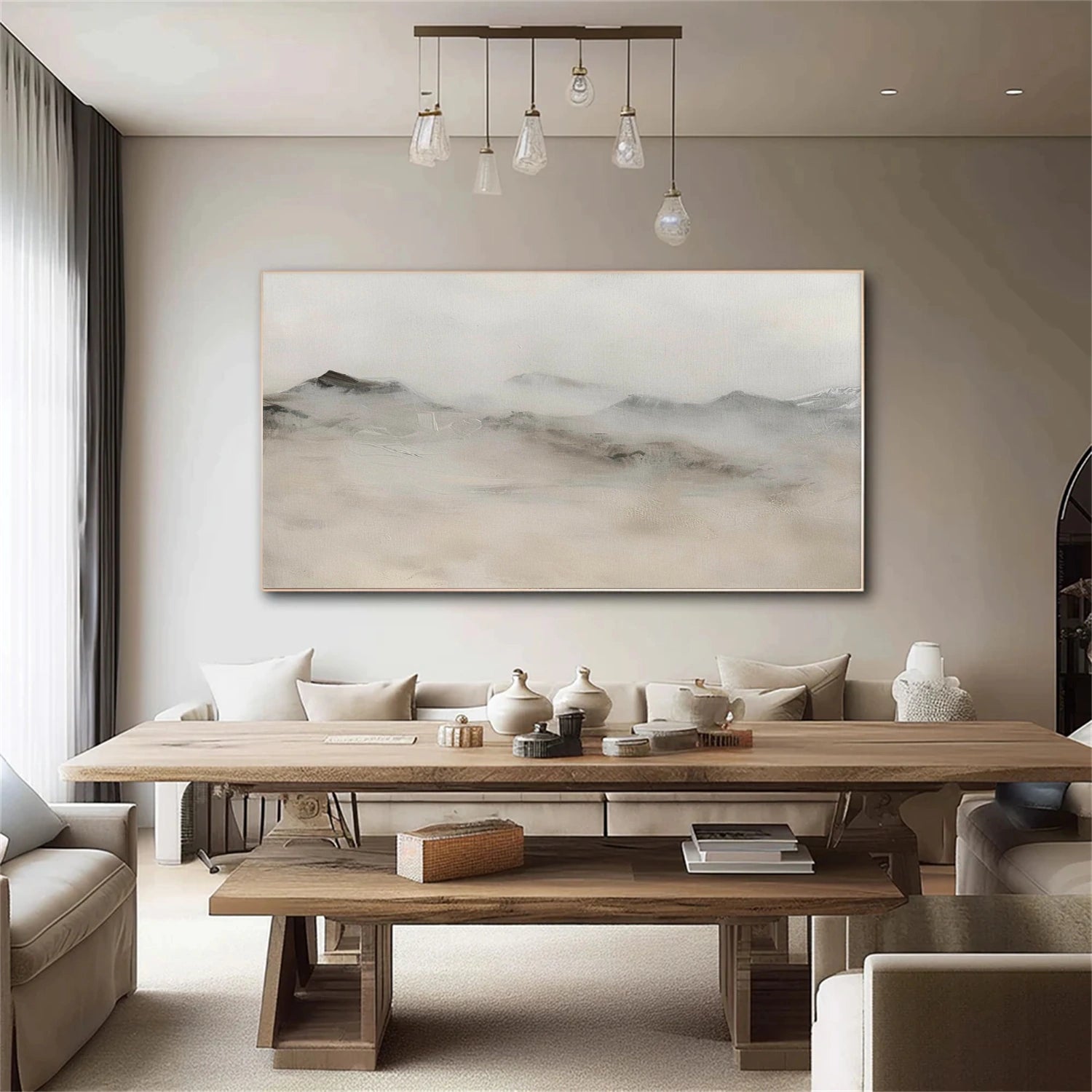 Abstract Mountain Canvas Art #WT258