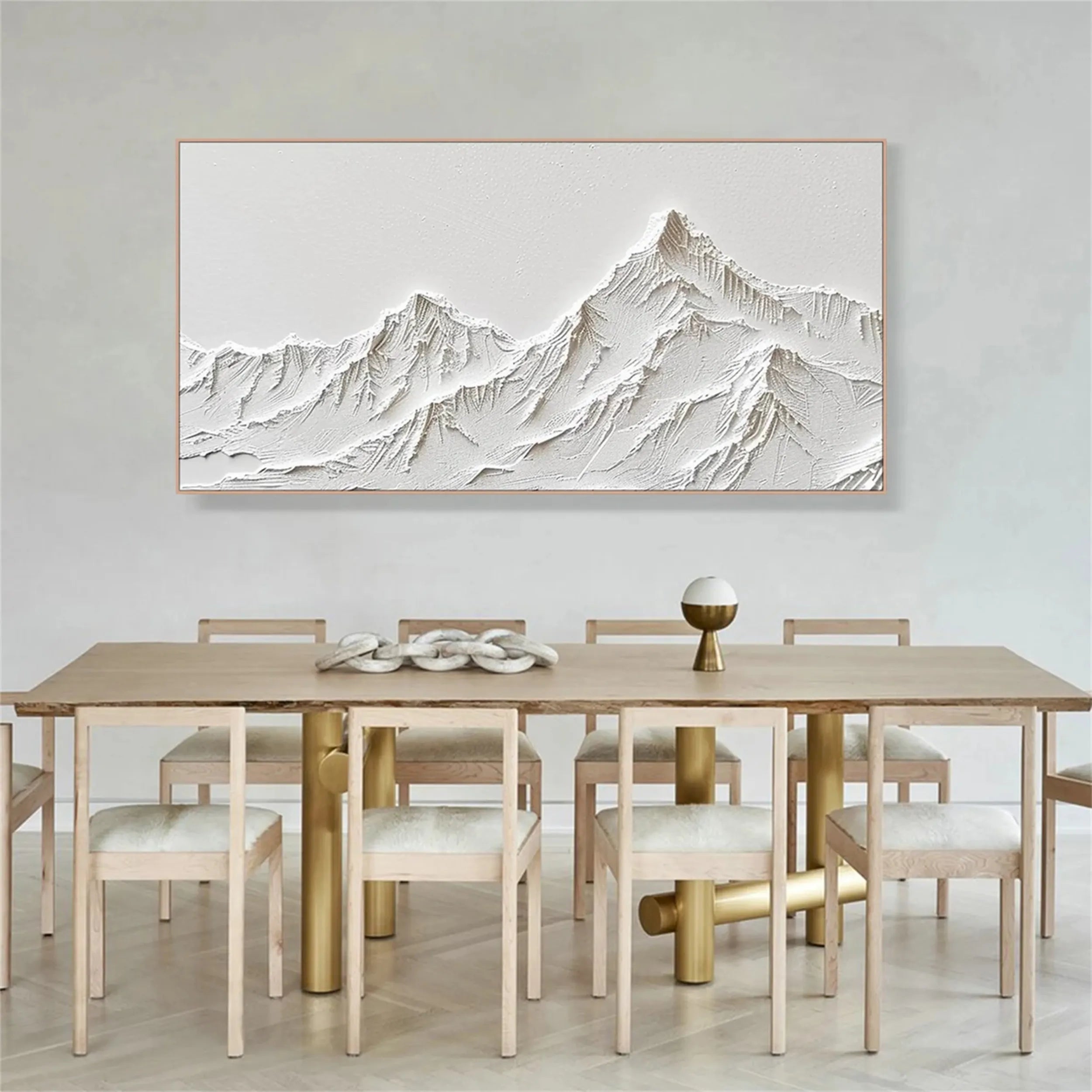 White Textured Minimalist Wall Art #WT127